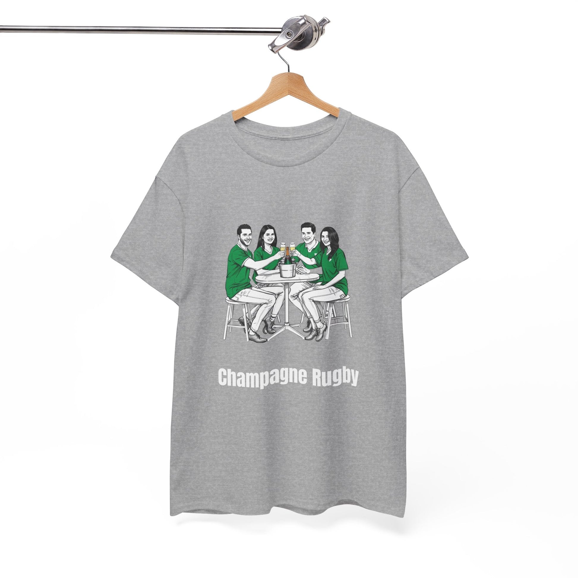 Champagne Rugby T-Shirt – Irish Rugby Fan Gift - Rugby & Beer