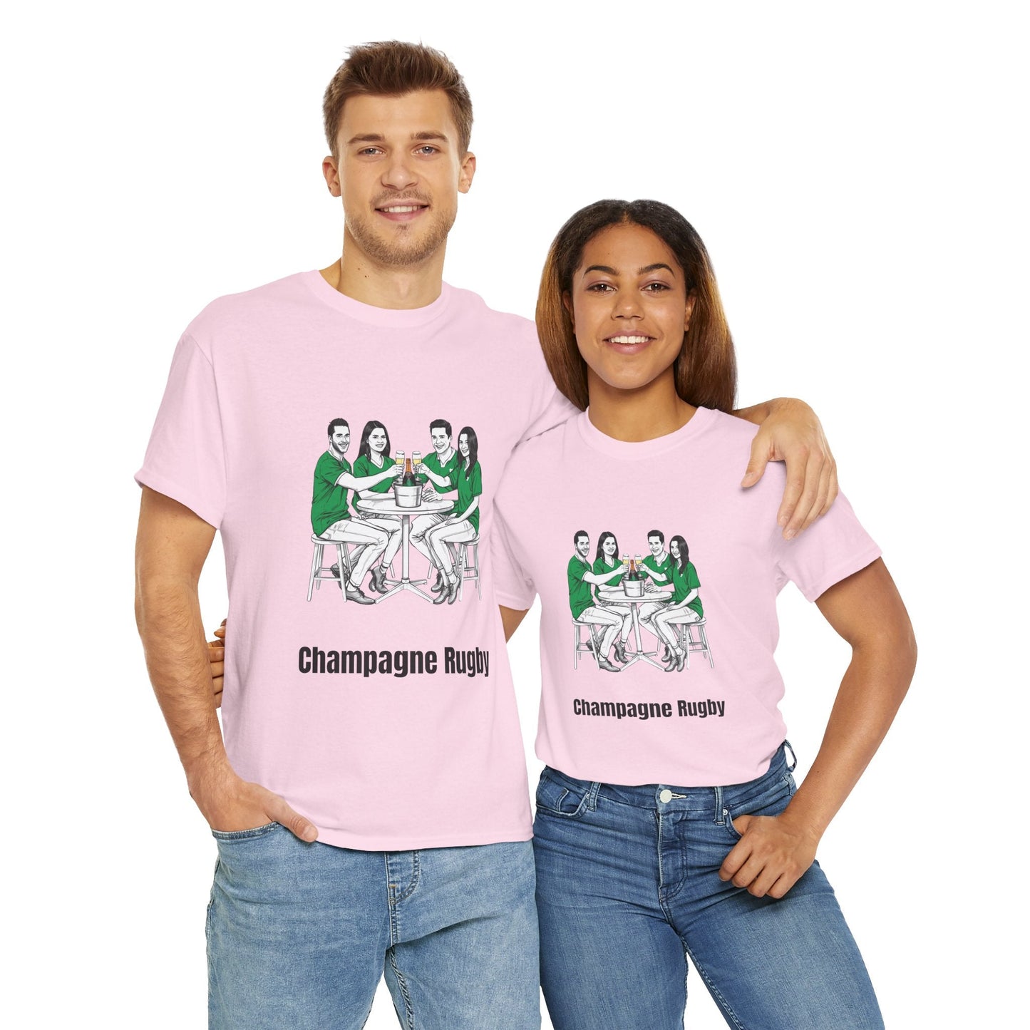 Champagne Rugby T-Shirt – Irish Rugby Fan Gift - Rugby & Beer