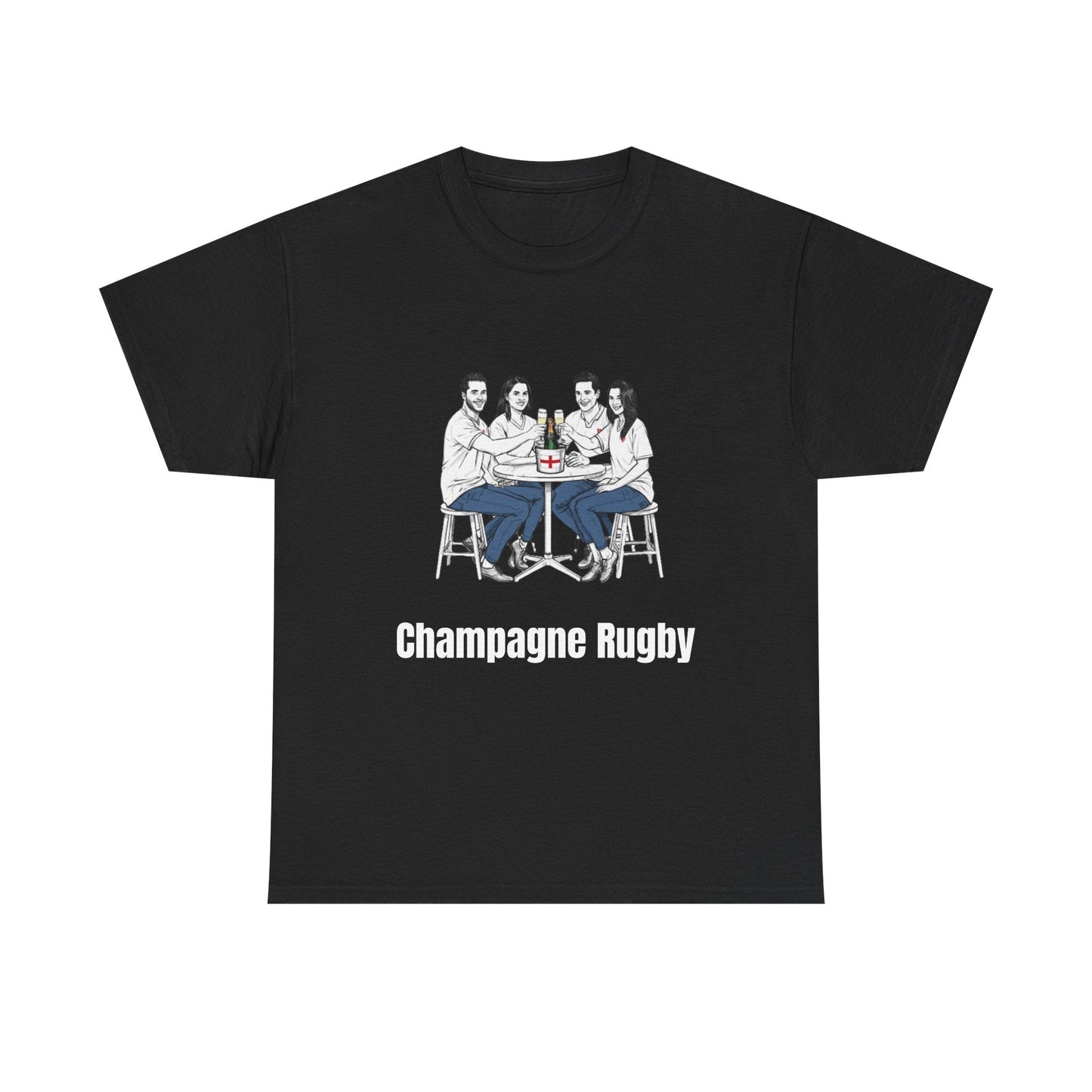 Champagne Rugby T-Shirt - Six Nations English Fan Gift - Rugby & Beer