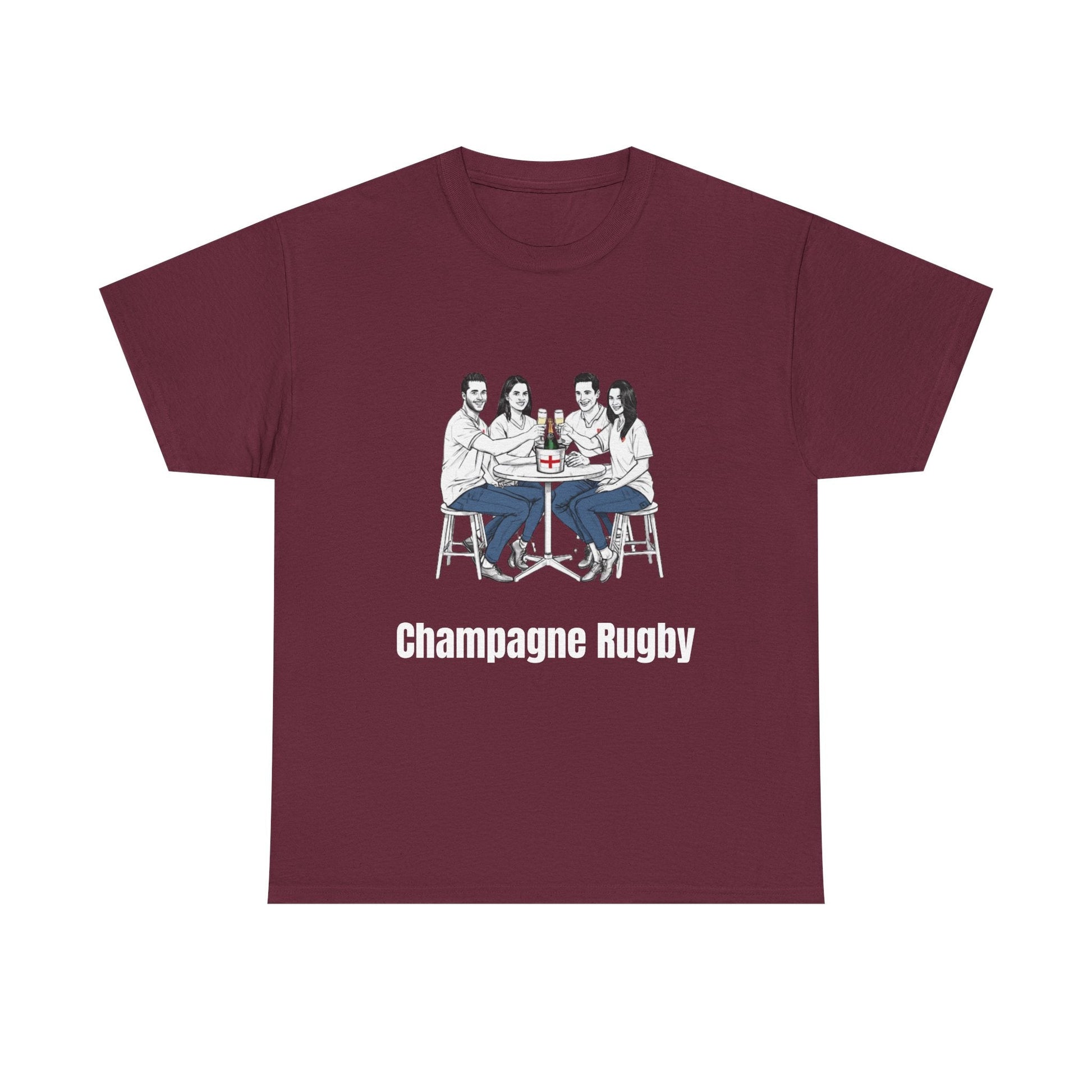 Champagne Rugby T-Shirt - Six Nations English Fan Gift - Rugby & Beer