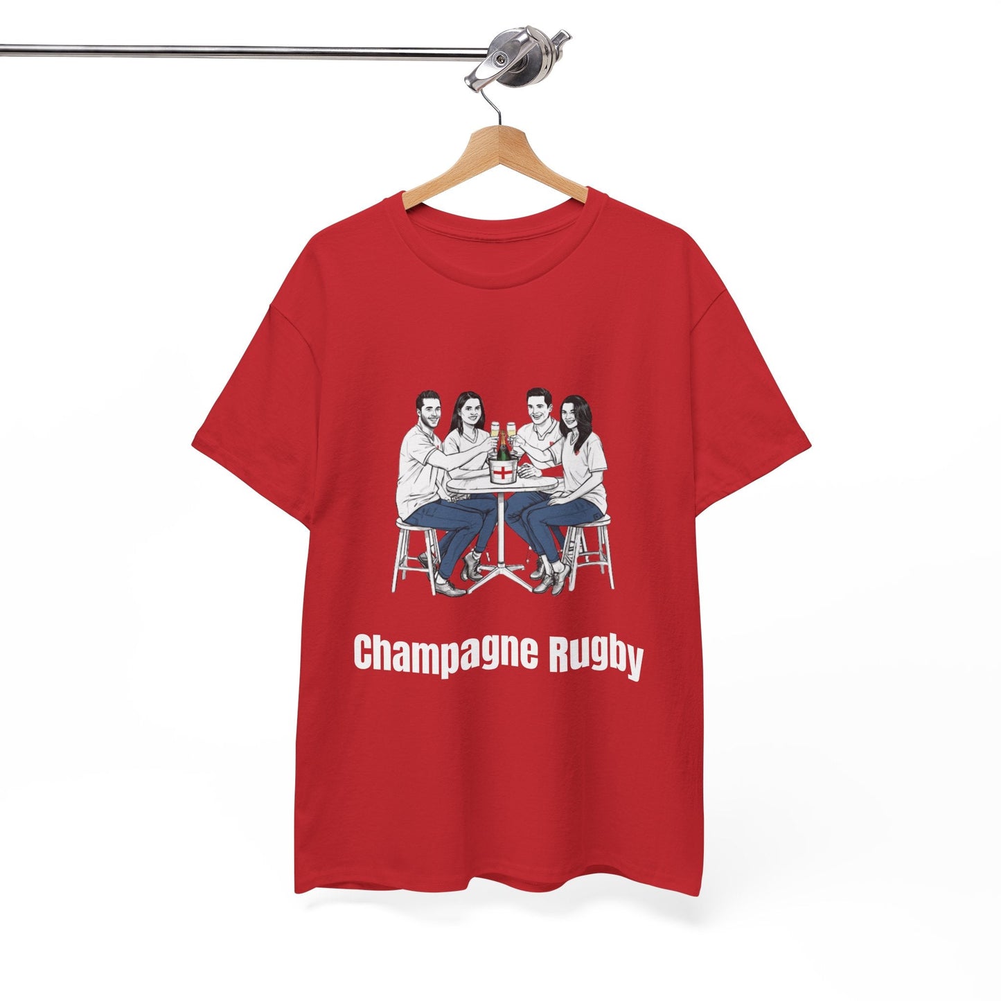 Champagne Rugby T-Shirt - Six Nations English Fan Gift - Rugby & Beer