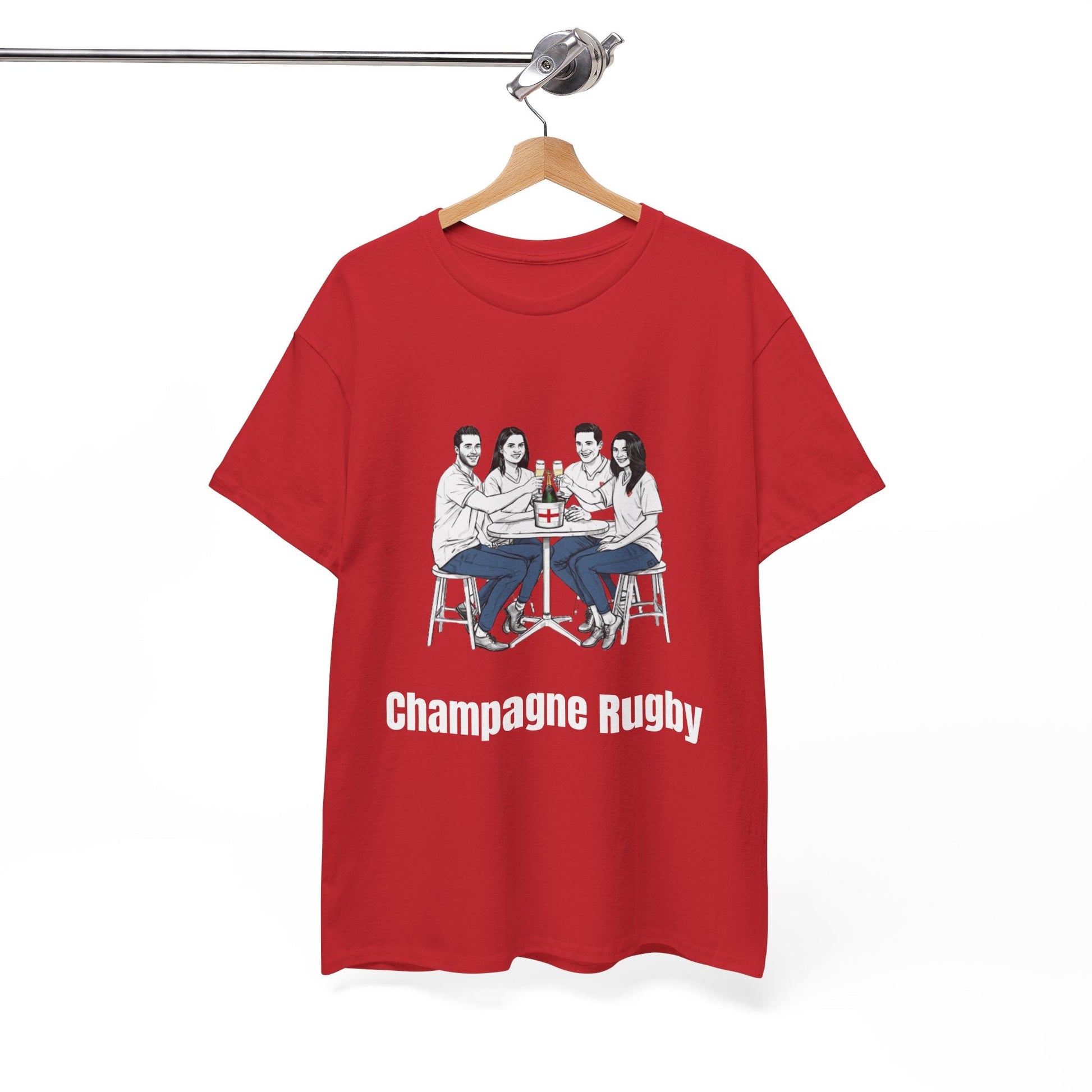 Champagne Rugby T-Shirt - Six Nations English Fan Gift - Rugby & Beer