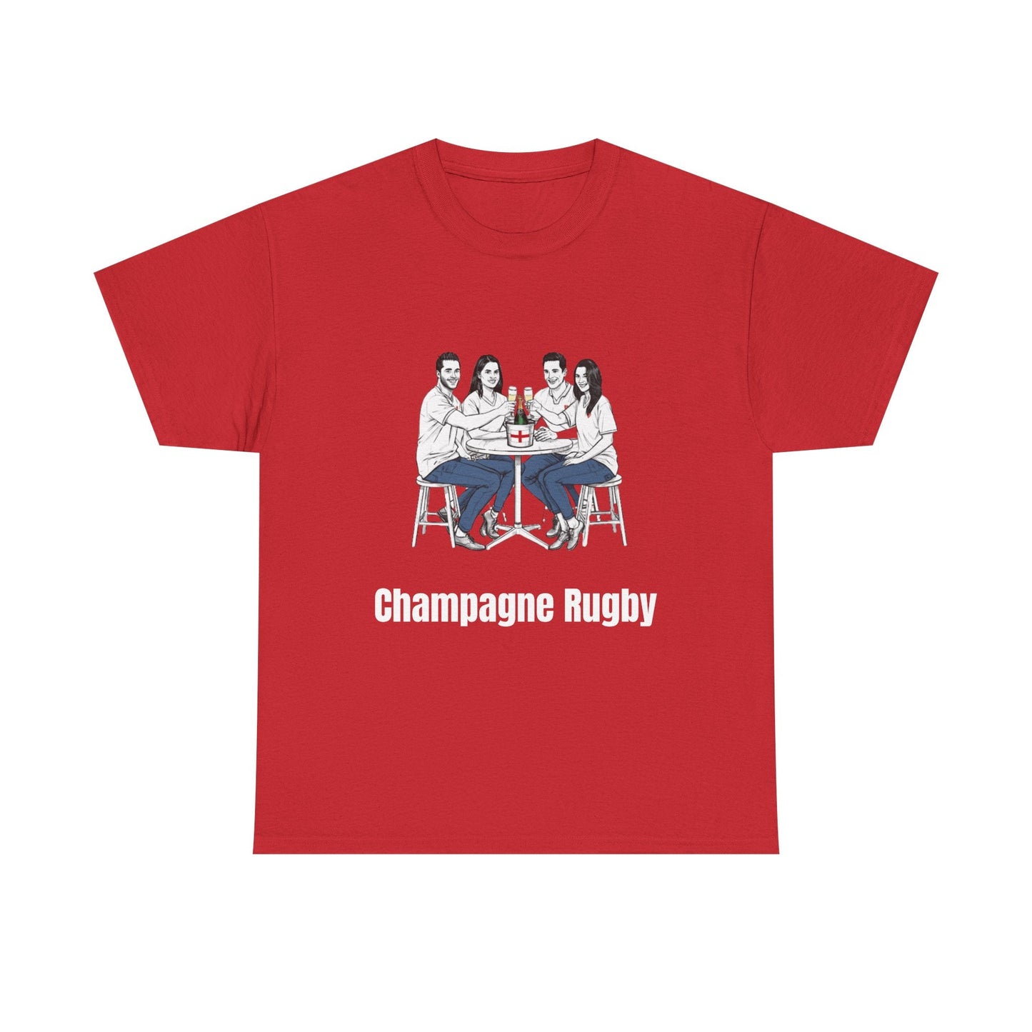 Champagne Rugby T-Shirt - Six Nations English Fan Gift - Rugby & Beer