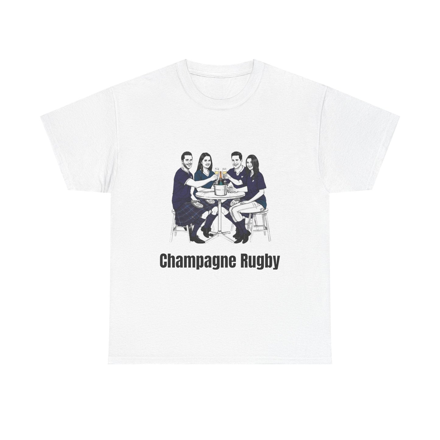 Champagne Rugby T-Shirt – Six Nations Scotland Fan Gift - Rugby & Beer