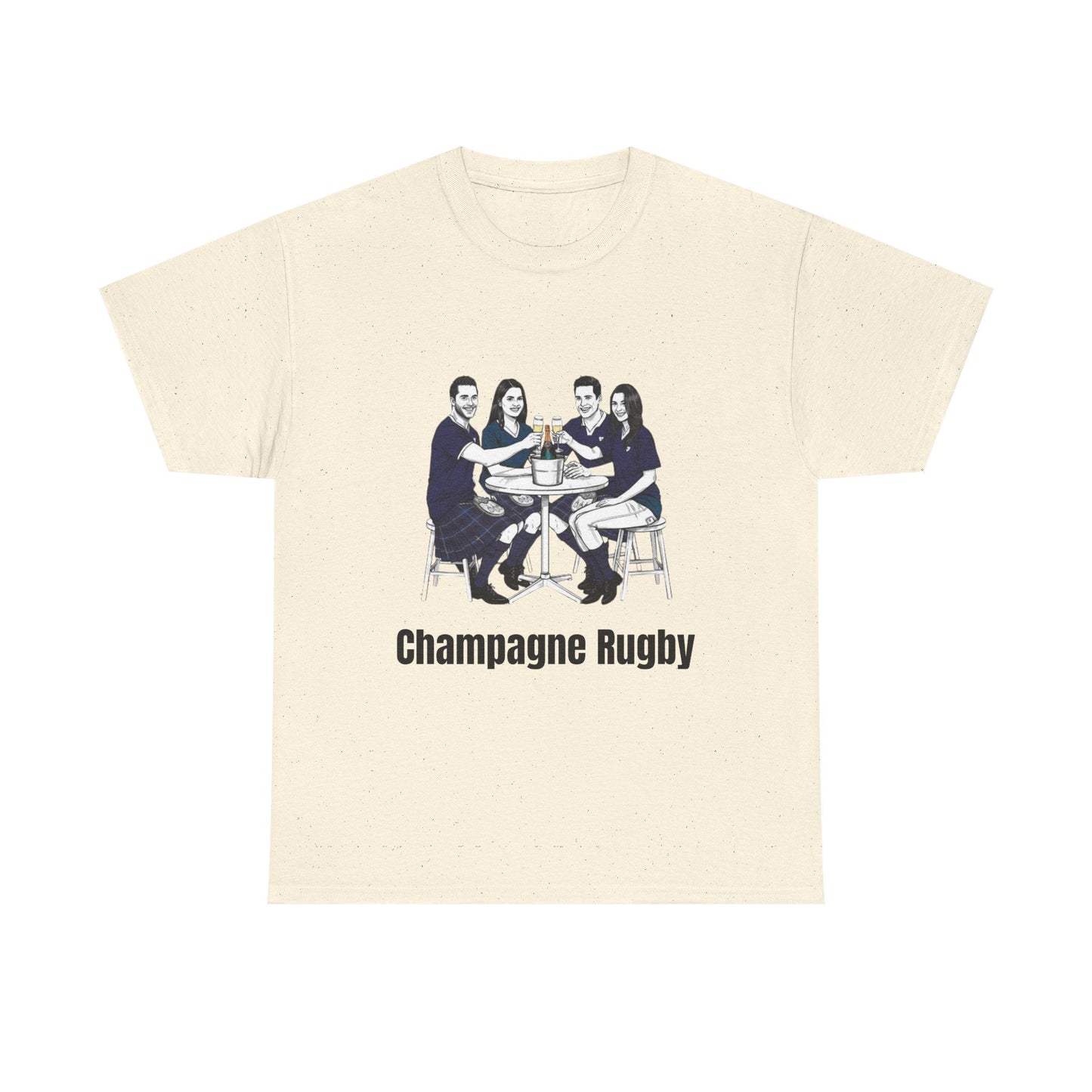 Champagne Rugby T-Shirt – Six Nations Scotland Fan Gift - Rugby & Beer