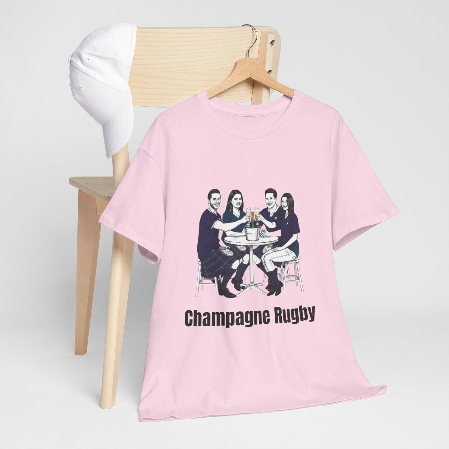 Champagne Rugby T-Shirt – Six Nations Scotland Fan Gift - Rugby & Beer