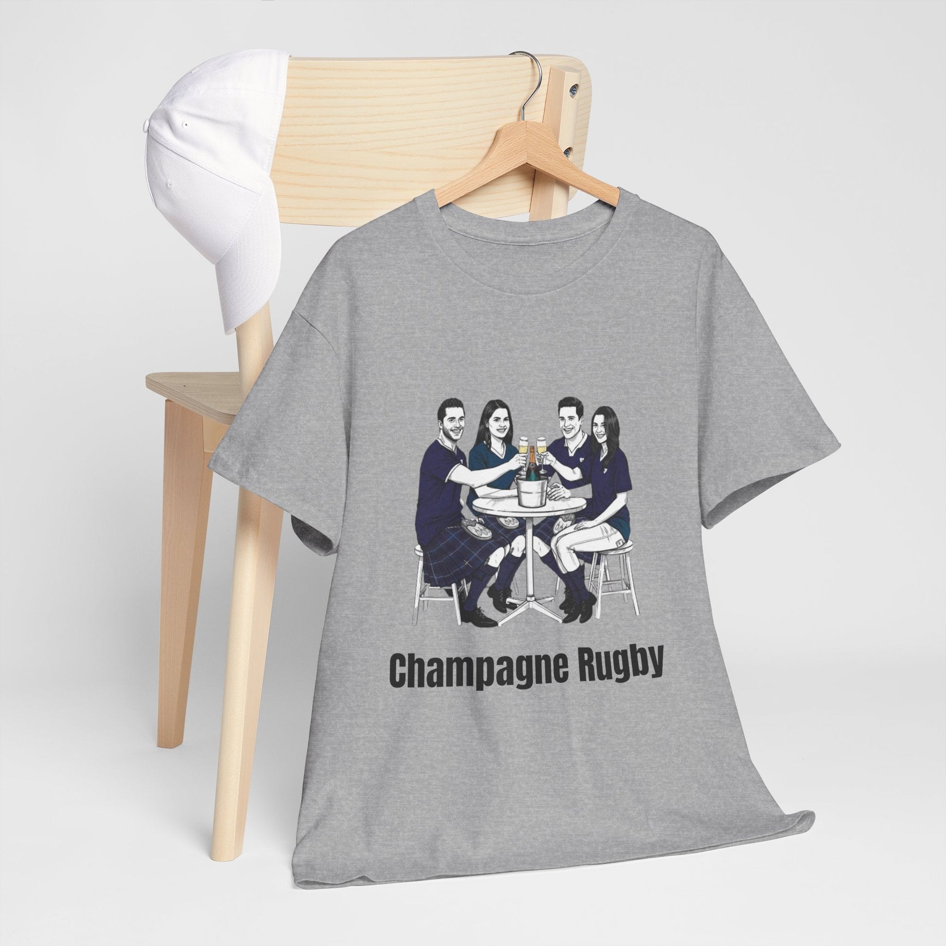 Champagne Rugby T-Shirt – Six Nations Scotland Fan Gift - Rugby & Beer