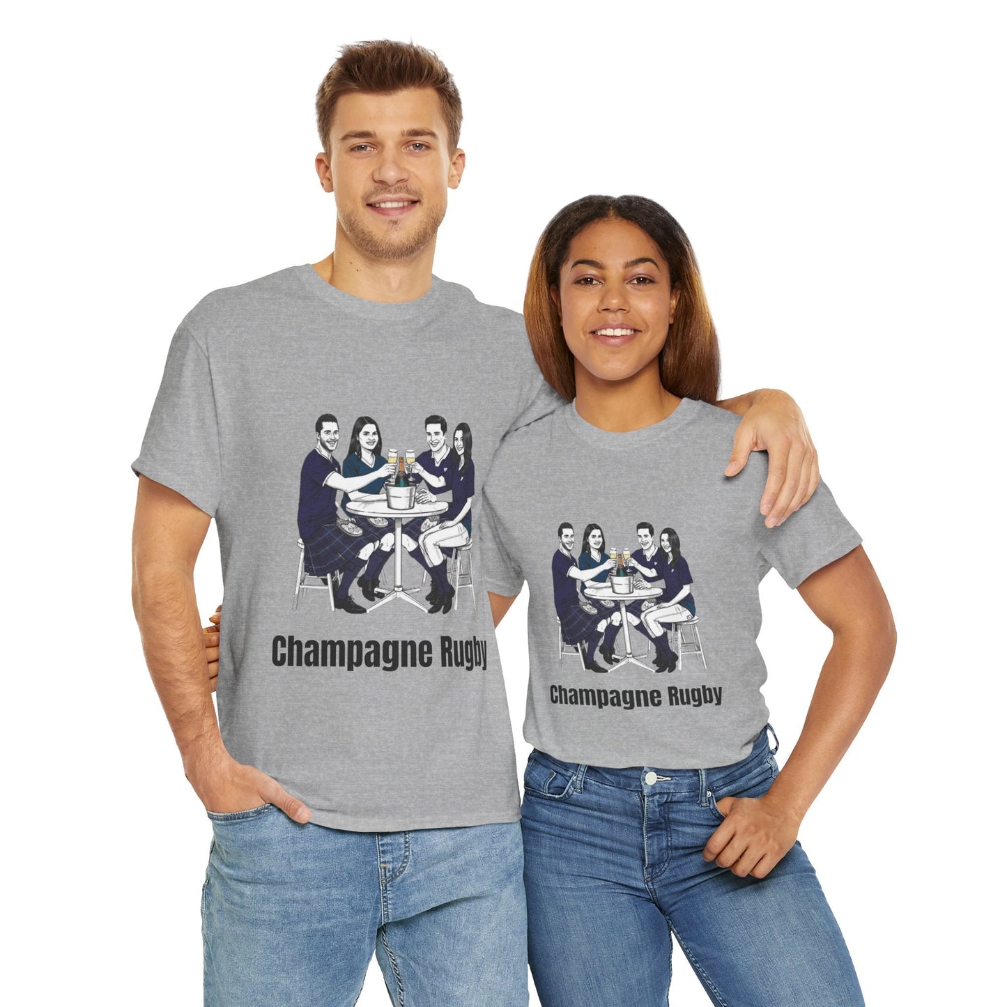 Champagne Rugby T-Shirt – Six Nations Scotland Fan Gift - Rugby & Beer