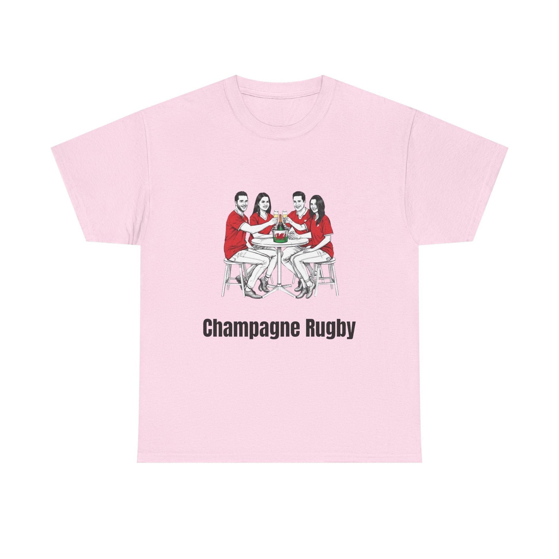 Champagne Rugby T-shirt - Six Nations Wales Fan Gift - Rugby & Beer