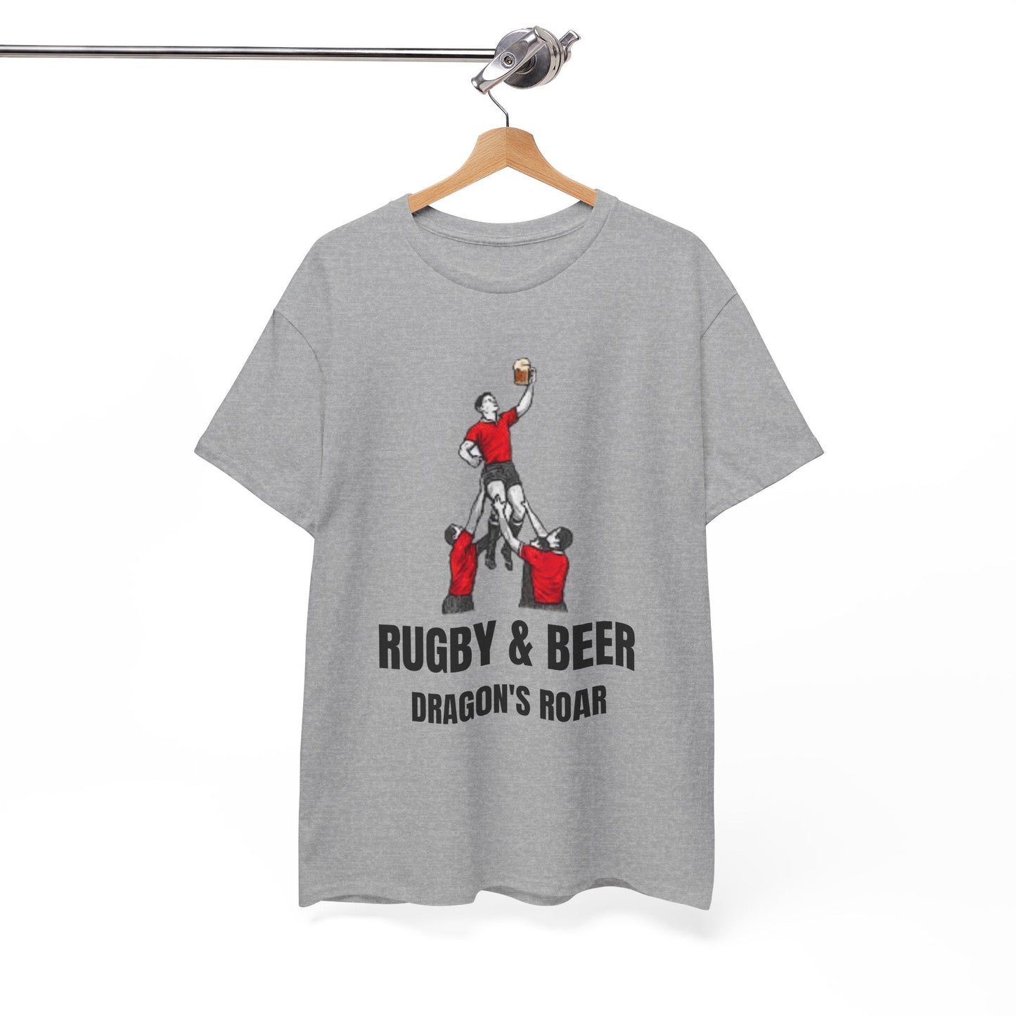 Dragon’s Roar Wales Rugby T-Shirt | Rugby & Beer Fan Tee - Rugby & Beer