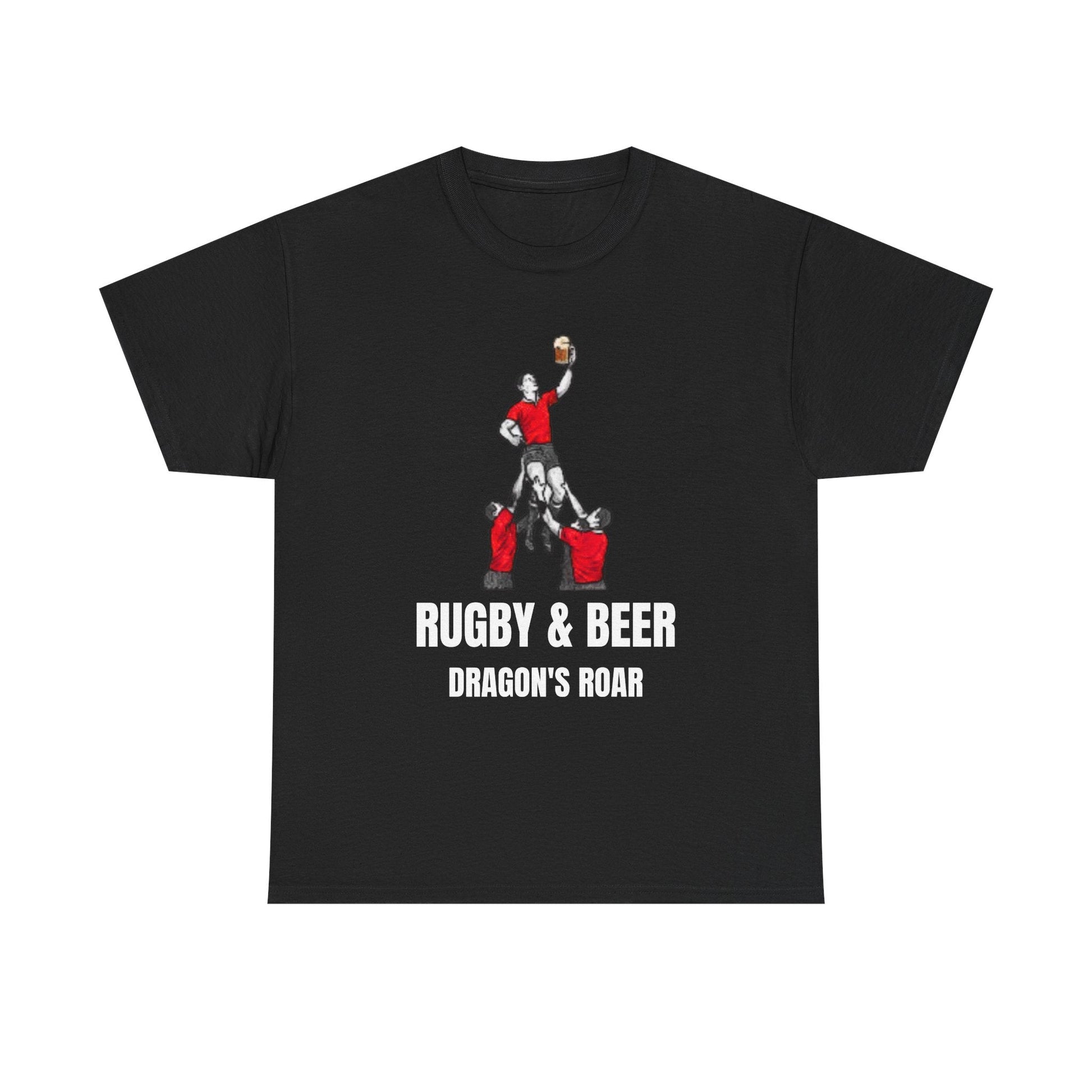 Dragon’s Roar Wales Rugby T-Shirt | Rugby & Beer Fan Tee - Rugby & Beer