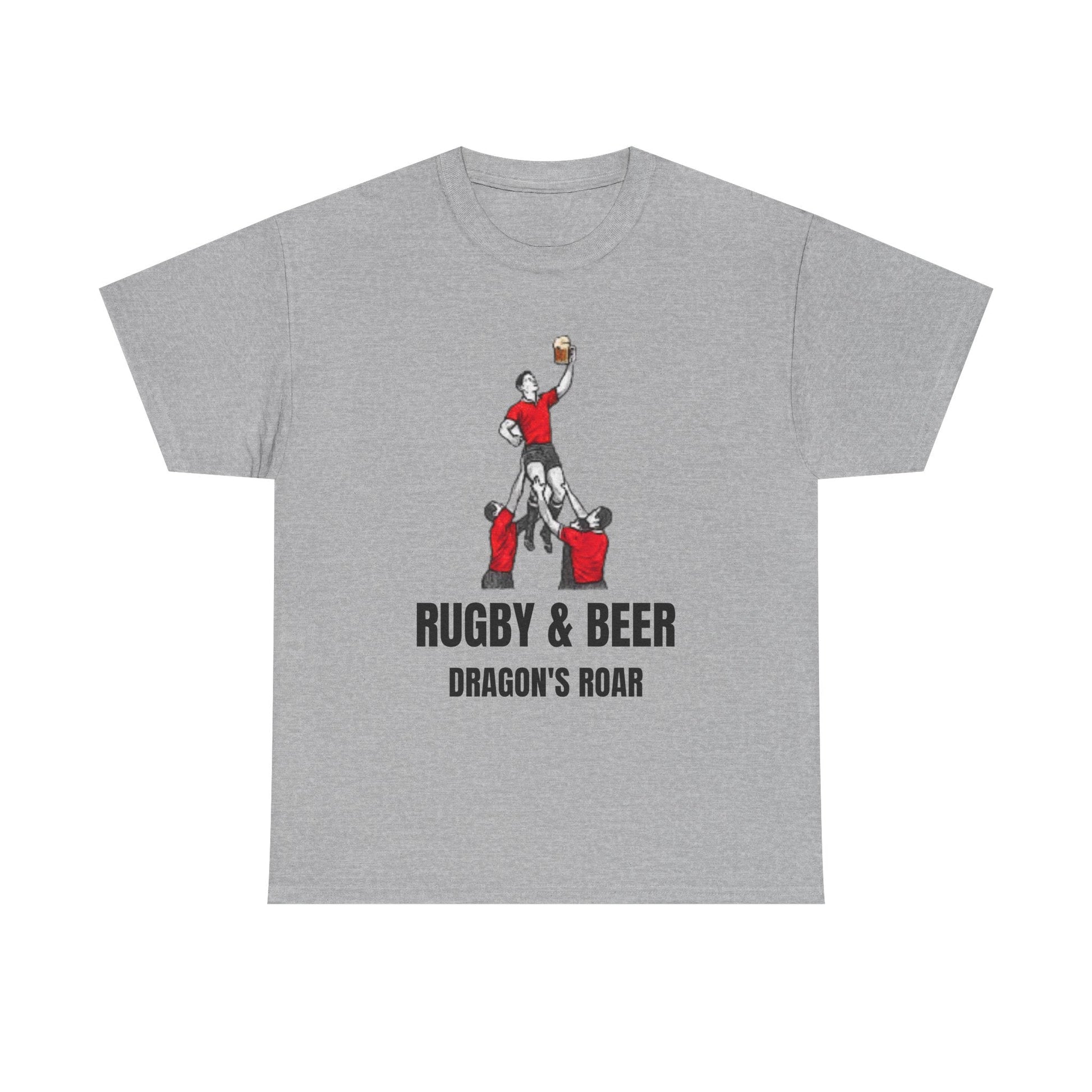 Dragon’s Roar Wales Rugby T-Shirt | Rugby & Beer Fan Tee - Rugby & Beer