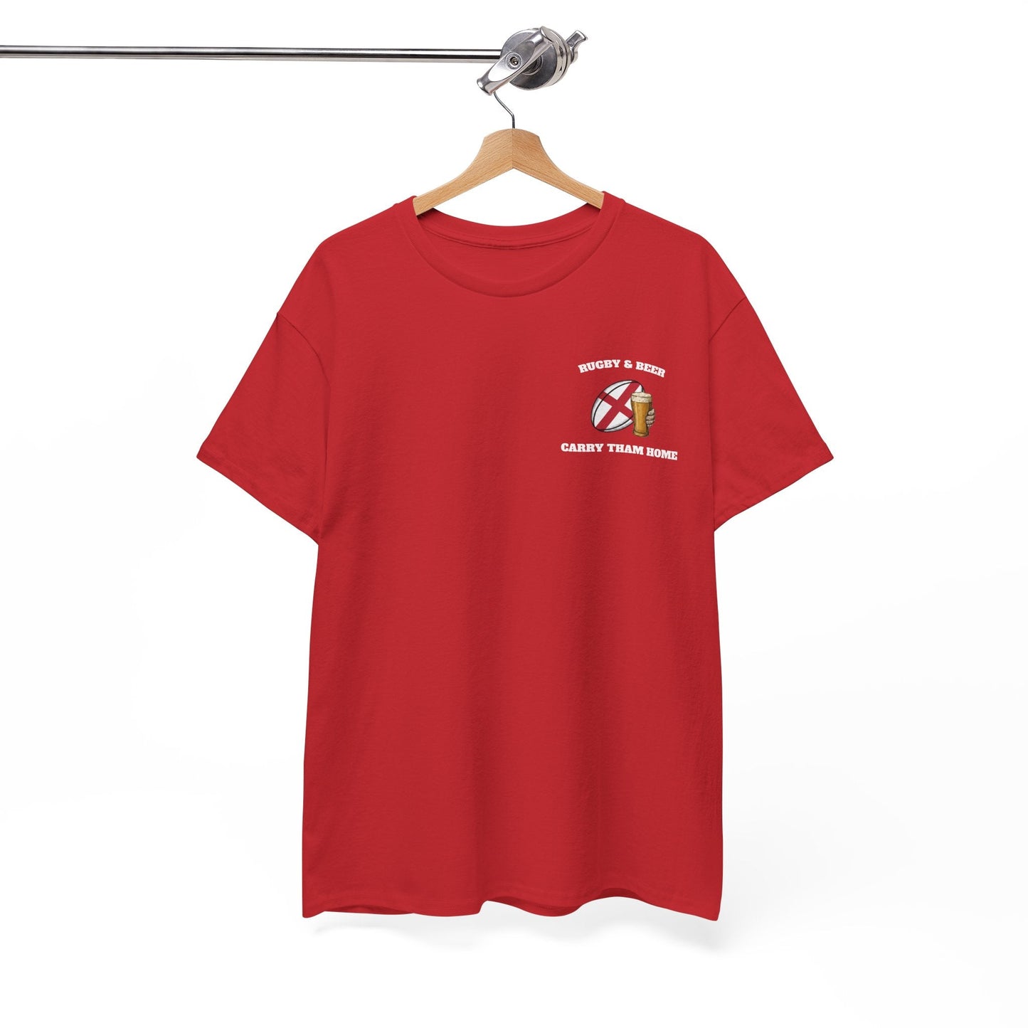 England Rugby & Beer T-Shirt – Carry Them Home | English Rugby Fan Shirt - Rugby & Beer