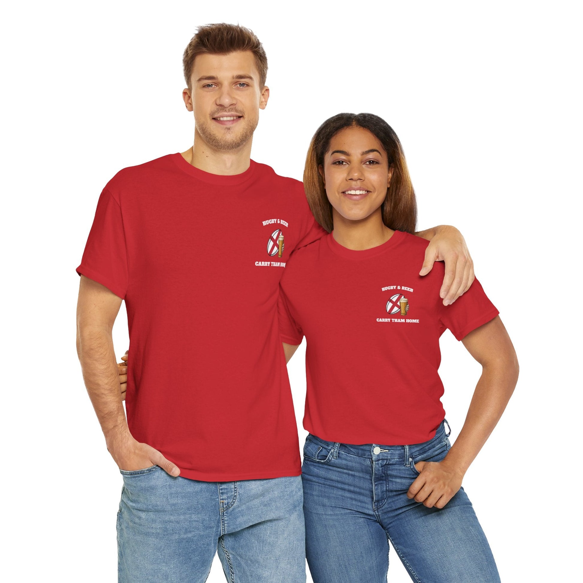 England Rugby & Beer T-Shirt – Carry Them Home | English Rugby Fan Shirt - Rugby & Beer