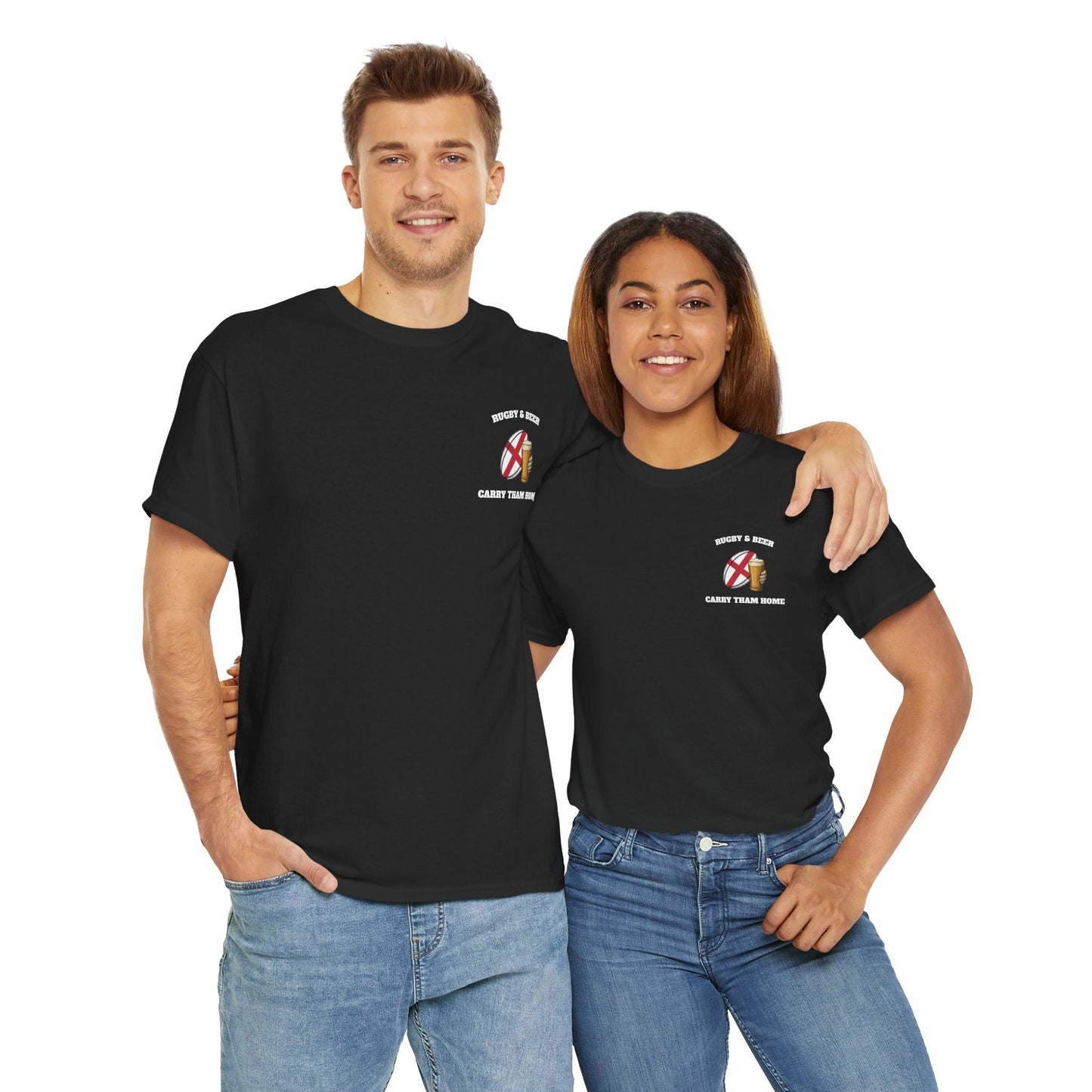 England Rugby & Beer T-Shirt – Carry Them Home | English Rugby Fan Shirt - Rugby & Beer
