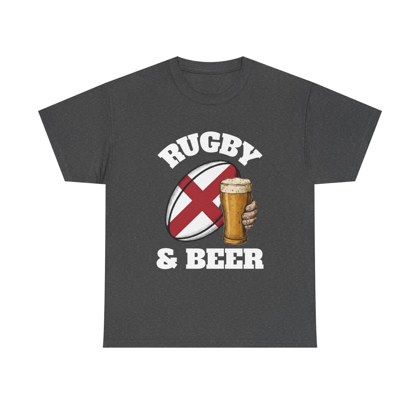 England Rugby & Beer T-Shirt – Perfect for Match Days, Gifts & Lads Trips - Rugby & Beer