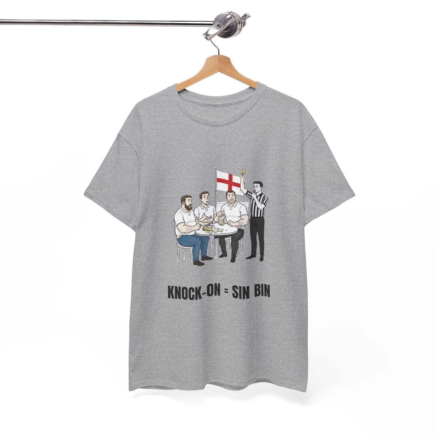 English Rugby & Beer T-Shirt – Yellow Card Pint Spill | Funny Rugby Fans Tee - Rugby & Beer