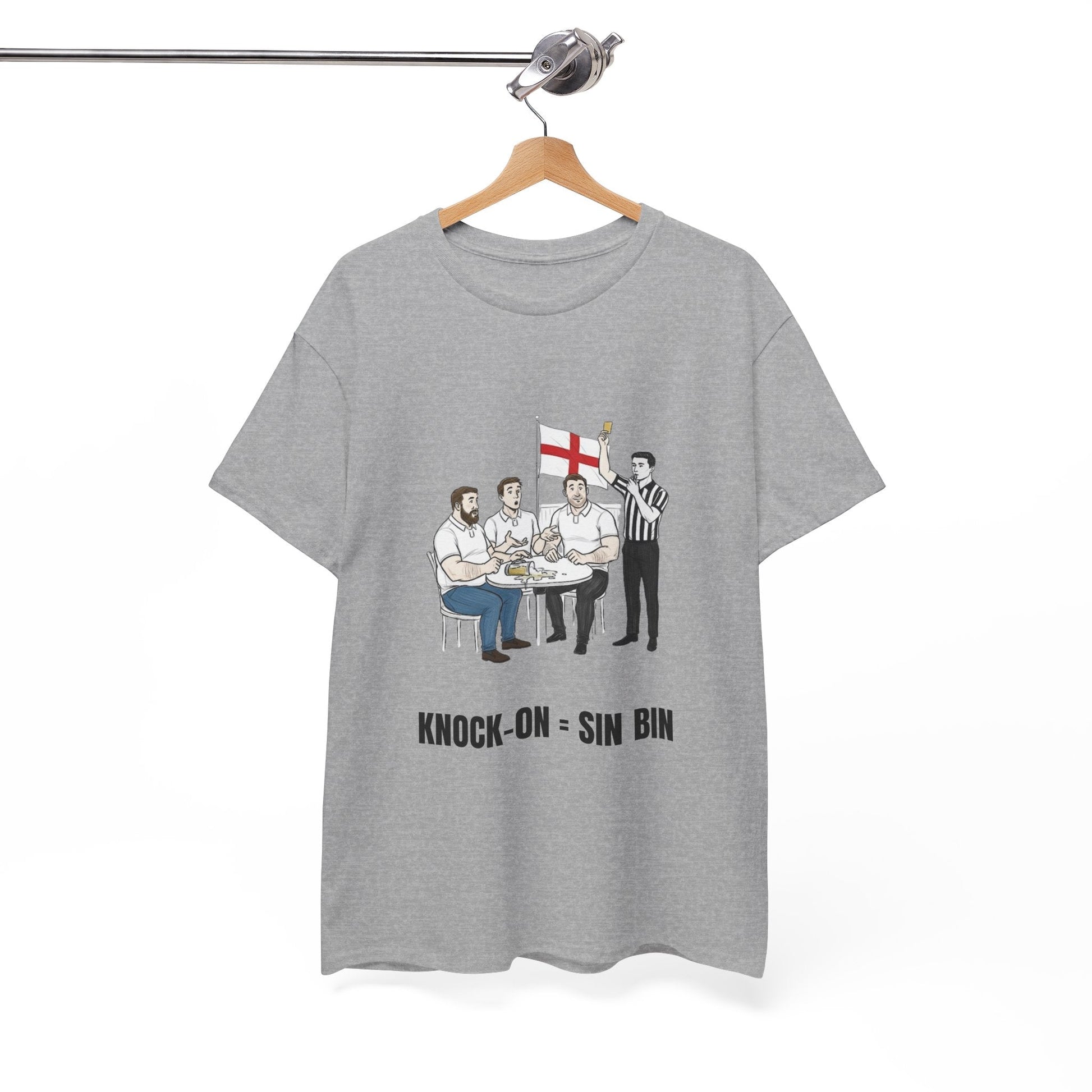 English Rugby & Beer T-Shirt – Yellow Card Pint Spill | Funny Rugby Fans Tee - Rugby & Beer