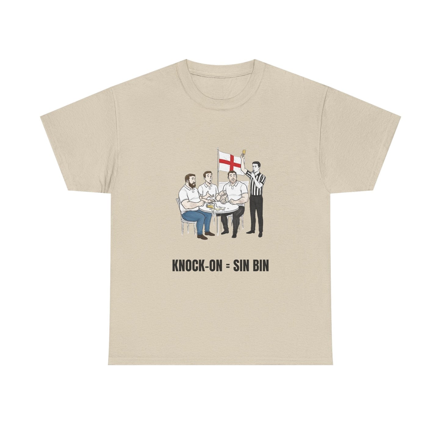 English Rugby & Beer T-Shirt – Yellow Card Pint Spill | Funny Rugby Fans Tee - Rugby & Beer
