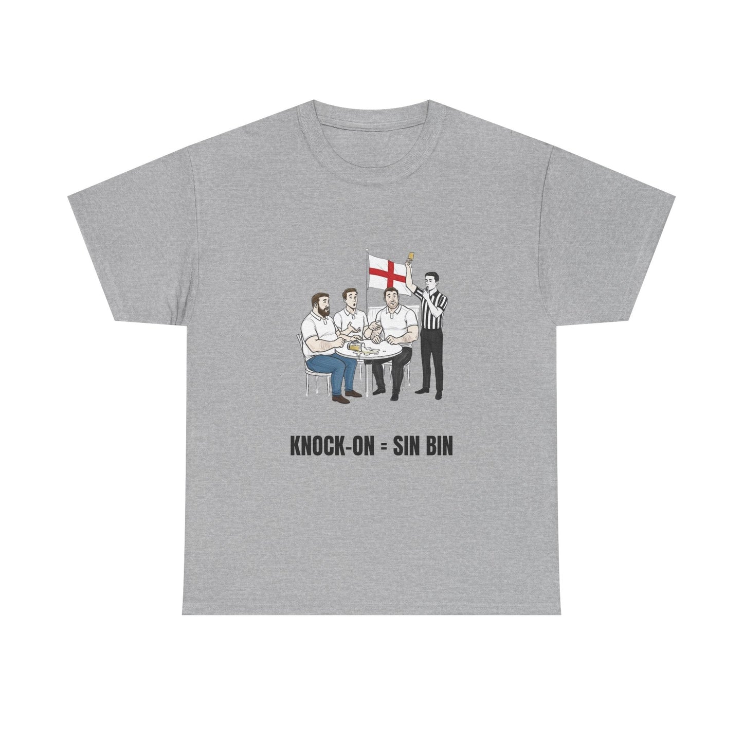 English Rugby & Beer T-Shirt – Yellow Card Pint Spill | Funny Rugby Fans Tee - Rugby & Beer
