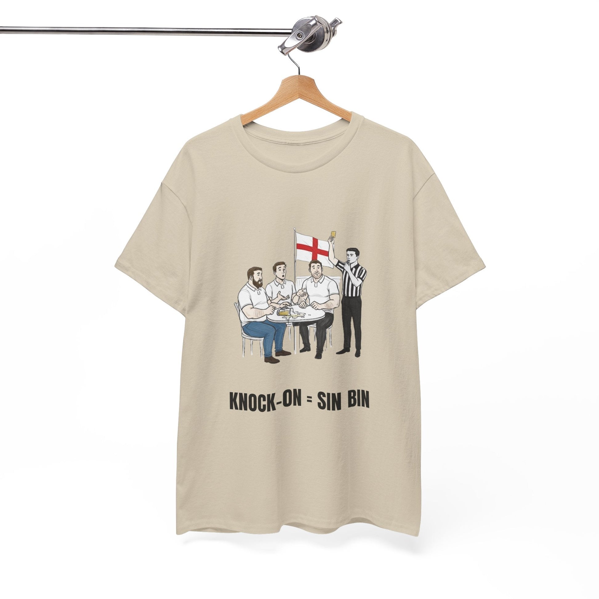 English Rugby & Beer T-Shirt – Yellow Card Pint Spill | Funny Rugby Fans Tee - Rugby & Beer