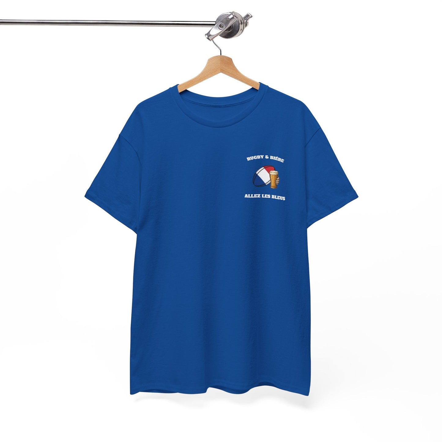 France Rugby & Bière T-Shirt – Allez Les Bleus | French Rugby Fan Shirt - Rugby & Beer