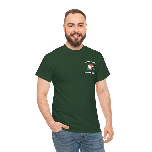 Ireland Rugby & Beer T-Shirt – Scrum & Stout | Irish Rugby Fan Shirt - Rugby & Beer
