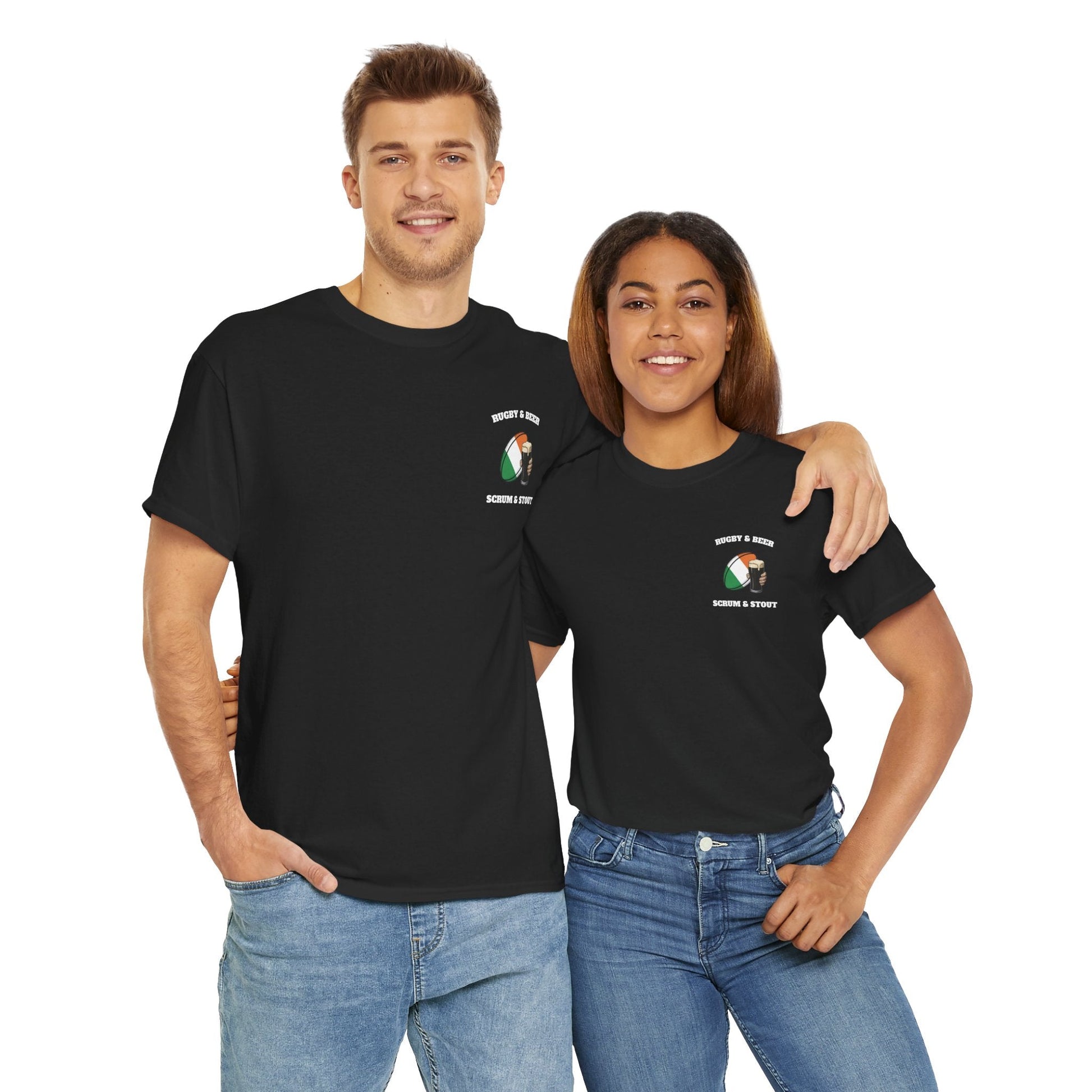 Ireland Rugby & Beer T-Shirt – Scrum & Stout | Irish Rugby Fan Shirt - Rugby & Beer