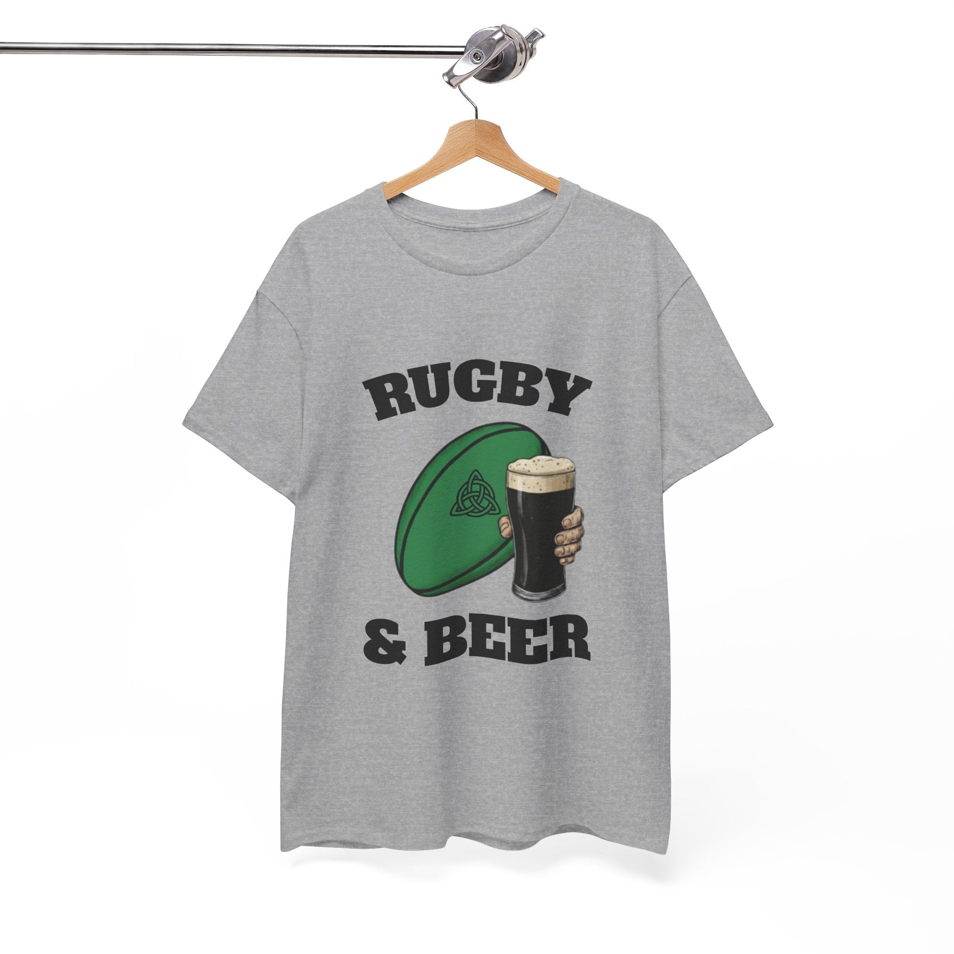 Irish Rugby & Beer T-Shirt – Perfect for Match Days, Gifts & Lads Trips - Rugby & Beer