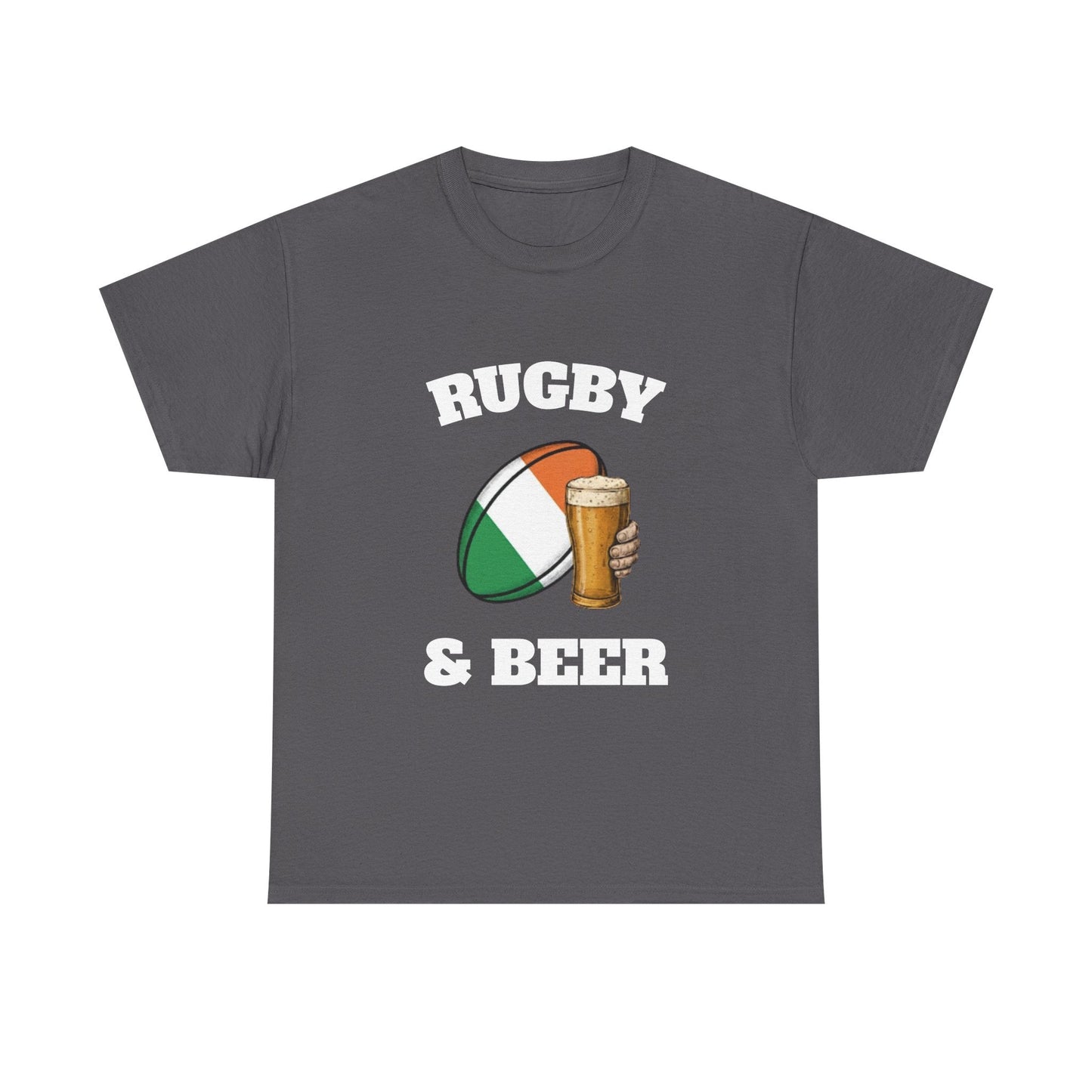 Irish Rugby & Beer T-Shirt – Perfect for Match Days, Gifts & Lads Trips - Rugby & Beer