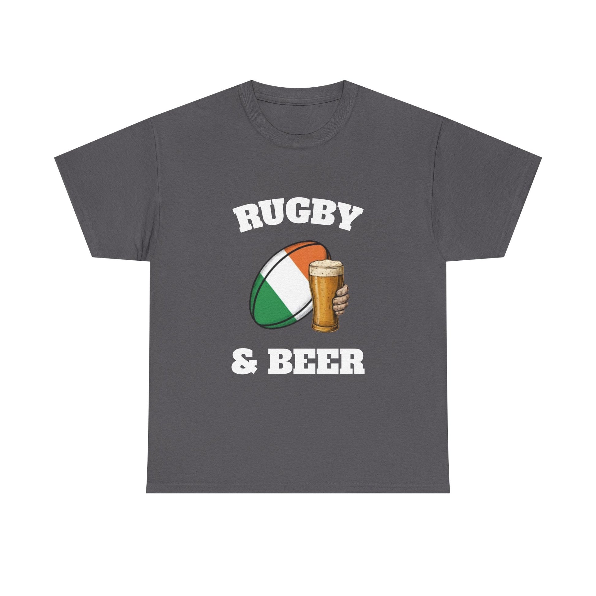 Irish Rugby & Beer T-Shirt – Perfect for Match Days, Gifts & Lads Trips - Rugby & Beer
