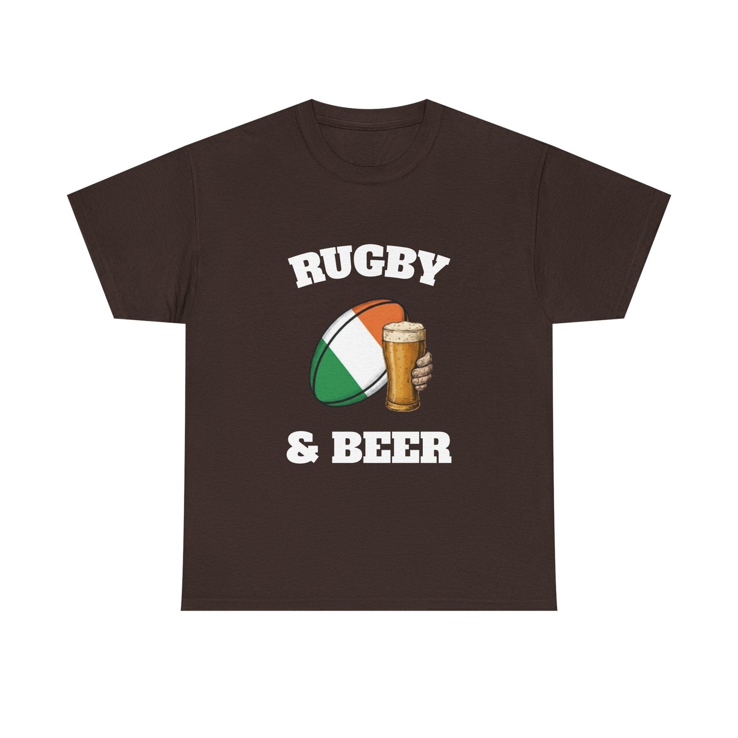 Irish Rugby & Beer T-Shirt – Perfect for Match Days, Gifts & Lads Trips - Rugby & Beer