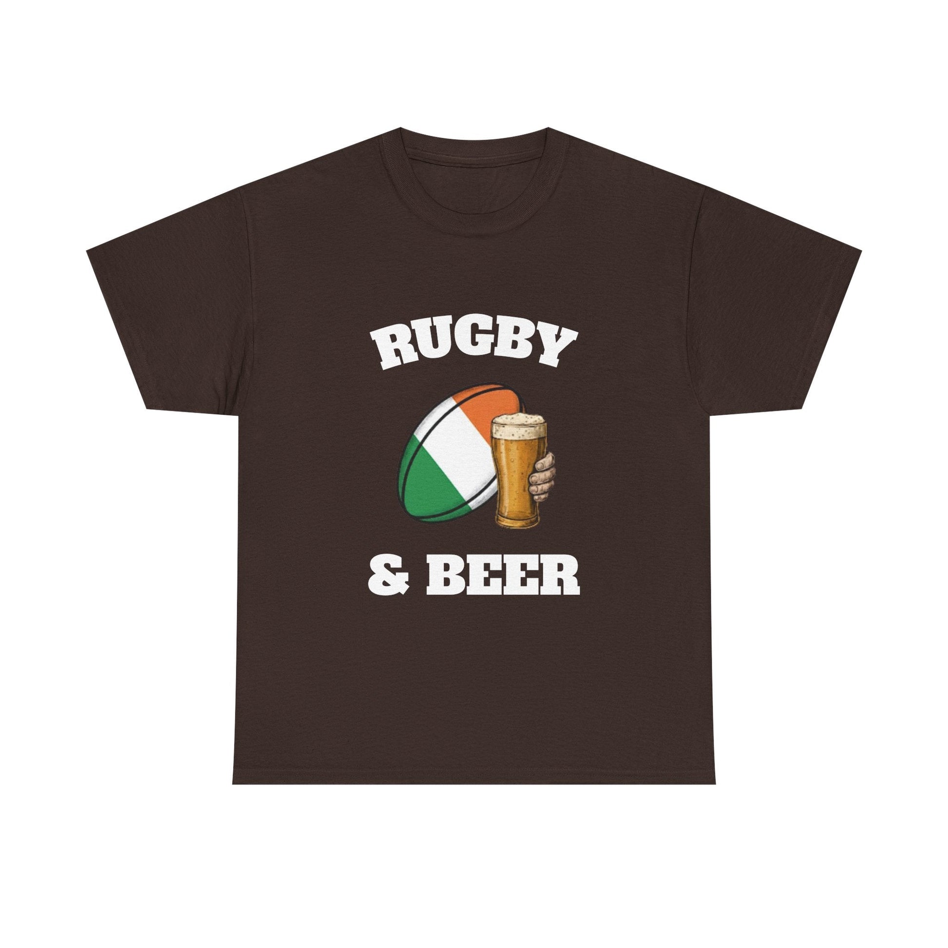 Irish Rugby & Beer T-Shirt – Perfect for Match Days, Gifts & Lads Trips - Rugby & Beer
