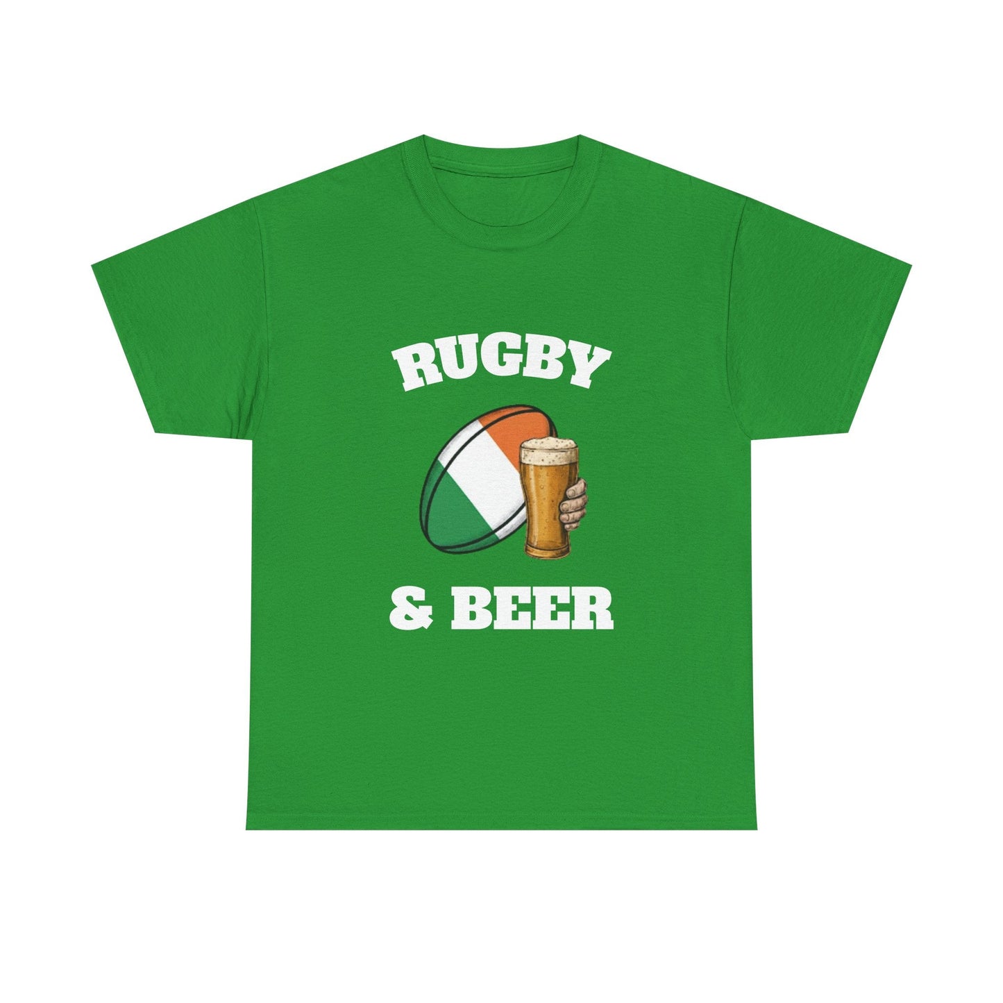 Irish Rugby & Beer T-Shirt – Perfect for Match Days, Gifts & Lads Trips - Rugby & Beer