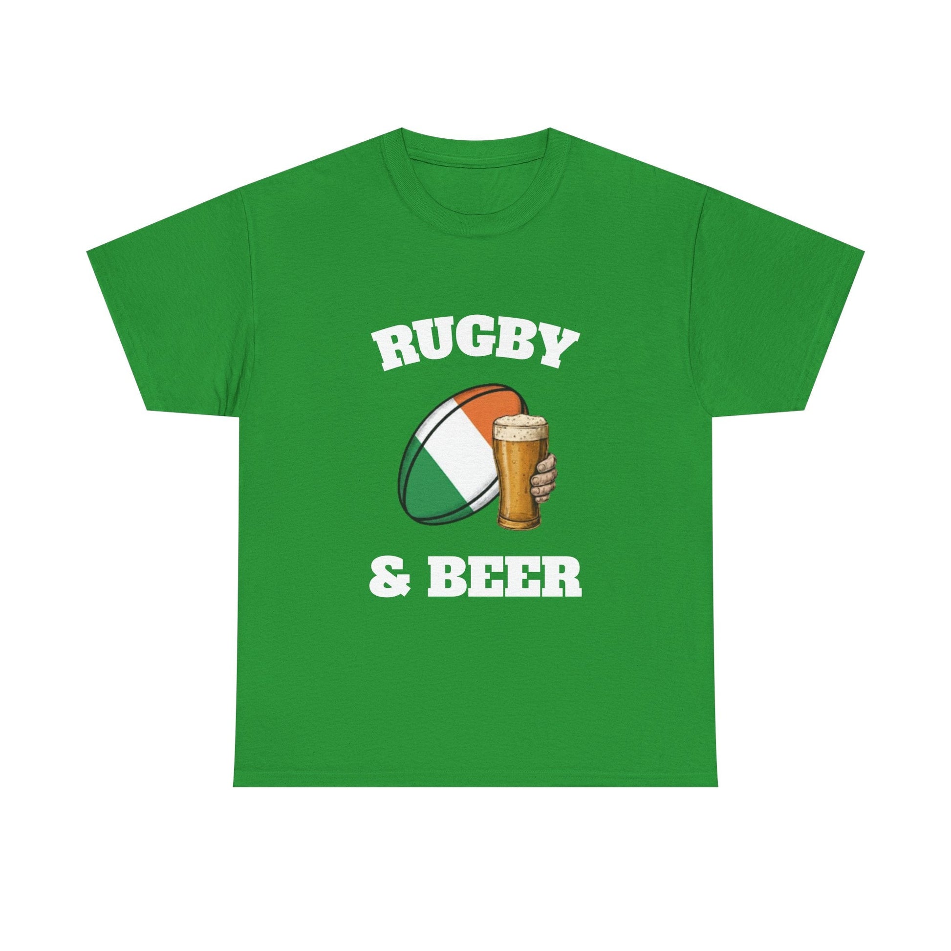 Irish Rugby & Beer T-Shirt – Perfect for Match Days, Gifts & Lads Trips - Rugby & Beer