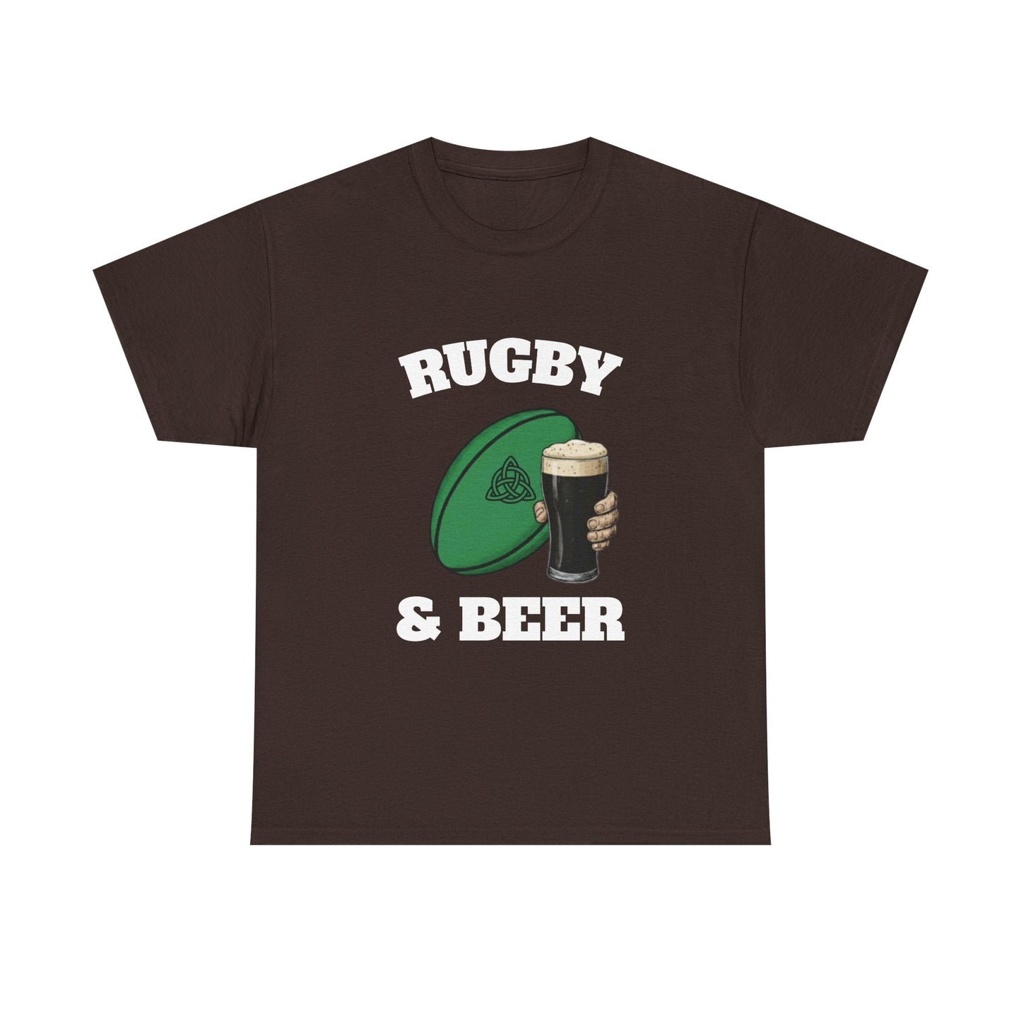 Irish Rugby & Beer T-Shirt – Perfect for Match Days, Gifts & Lads Trips - Rugby & Beer