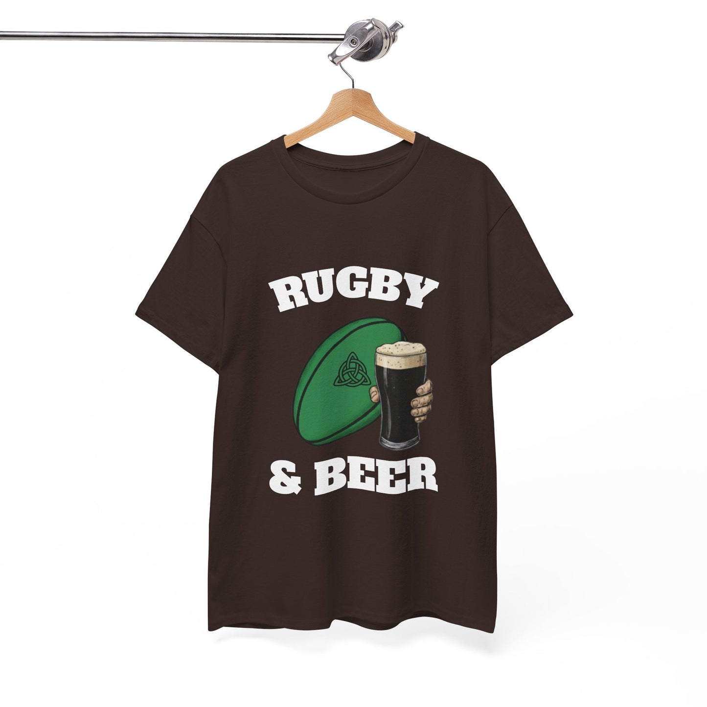 Irish Rugby & Beer T-Shirt – Perfect for Match Days, Gifts & Lads Trips - Rugby & Beer