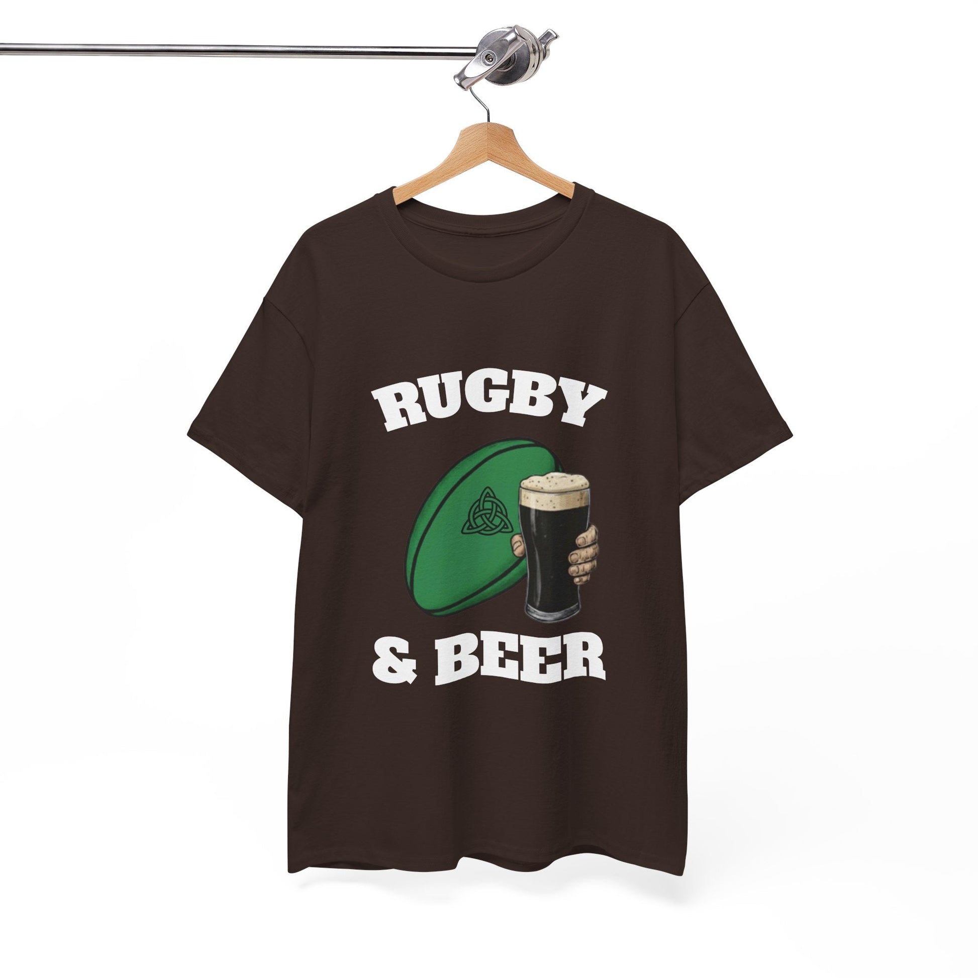 Irish Rugby & Beer T-Shirt – Perfect for Match Days, Gifts & Lads Trips - Rugby & Beer