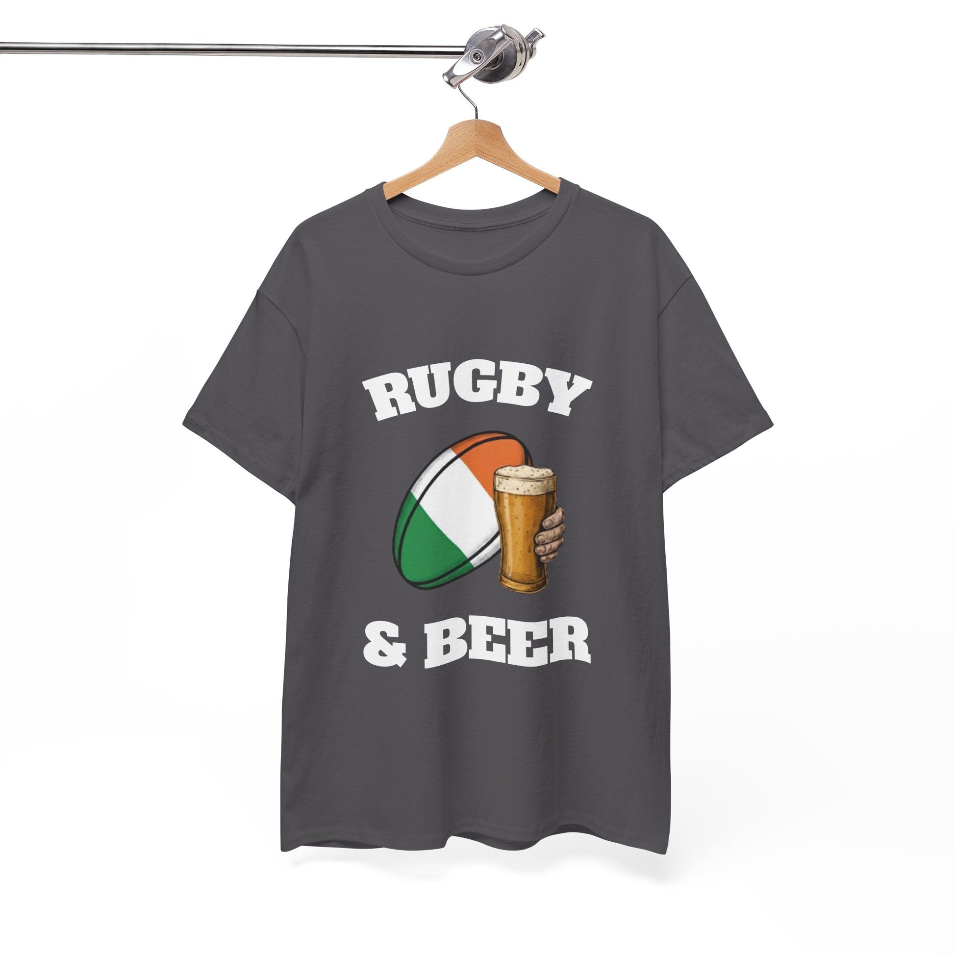 Irish Rugby & Beer T-Shirt – Perfect for Match Days, Gifts & Lads Trips - Rugby & Beer