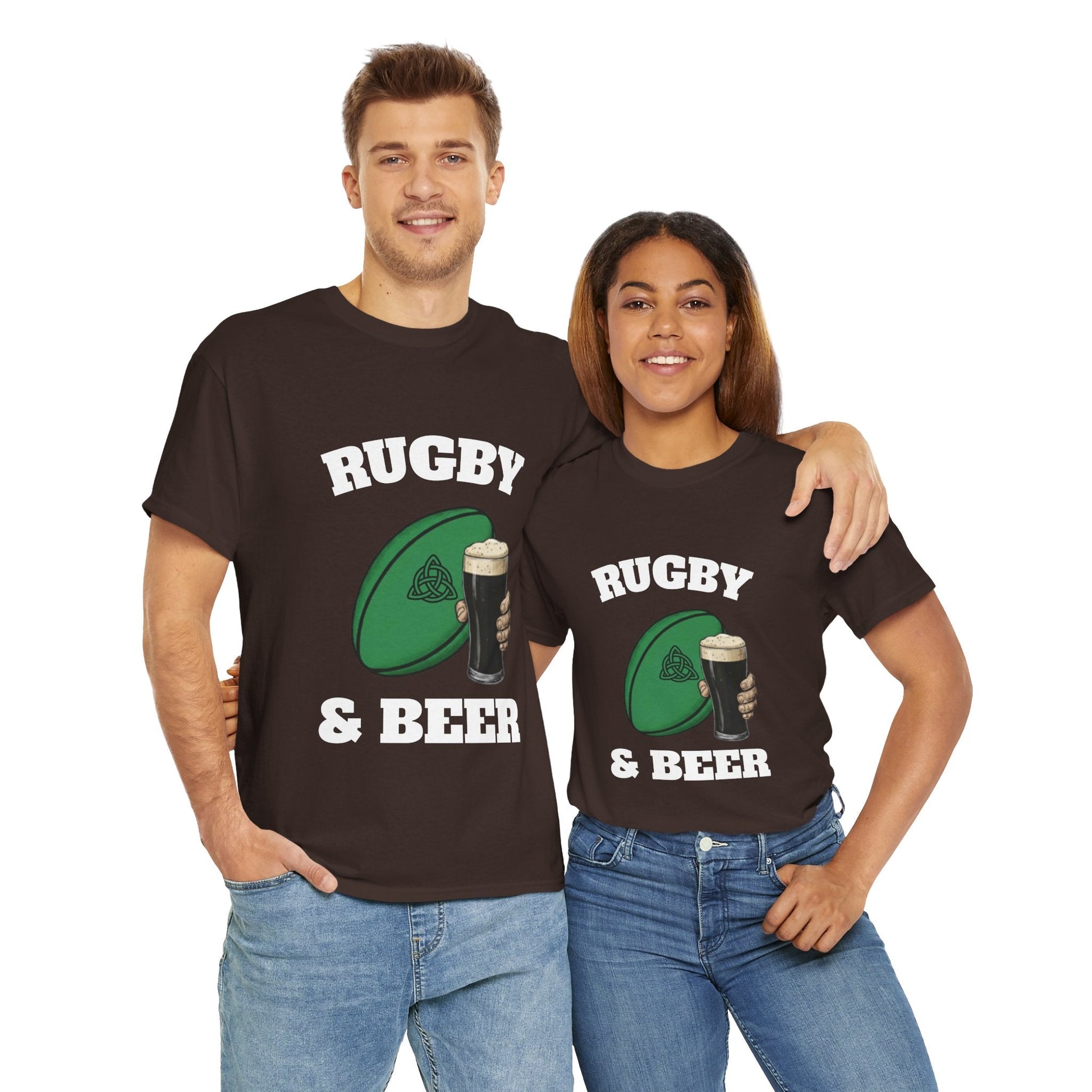 Irish Rugby & Beer T-Shirt – Perfect for Match Days, Gifts & Lads Trips - Rugby & Beer