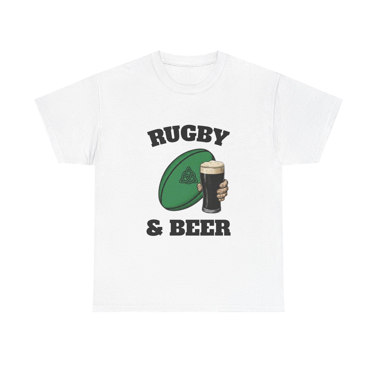 Irish Rugby & Beer T-Shirt – Perfect for Match Days, Gifts & Lads Trips - Rugby & Beer
