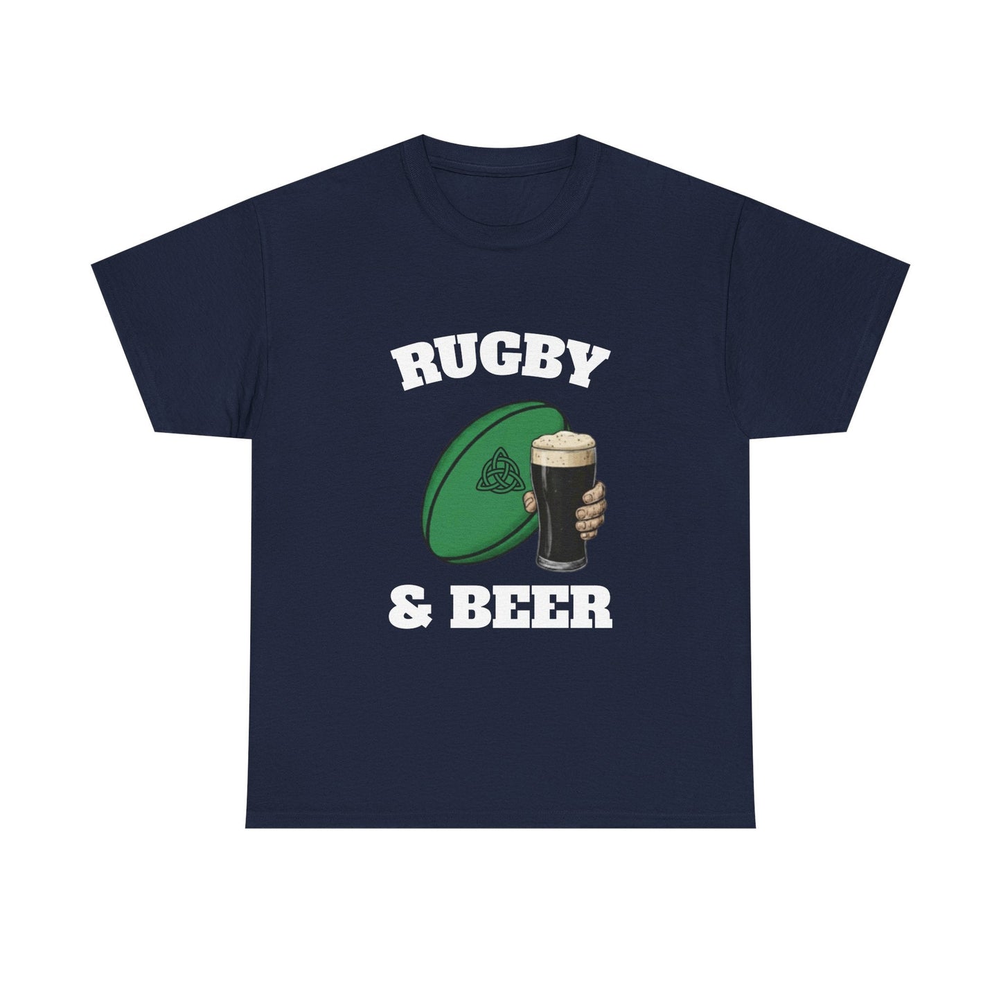 Irish Rugby & Beer T-Shirt – Perfect for Match Days, Gifts & Lads Trips - Rugby & Beer