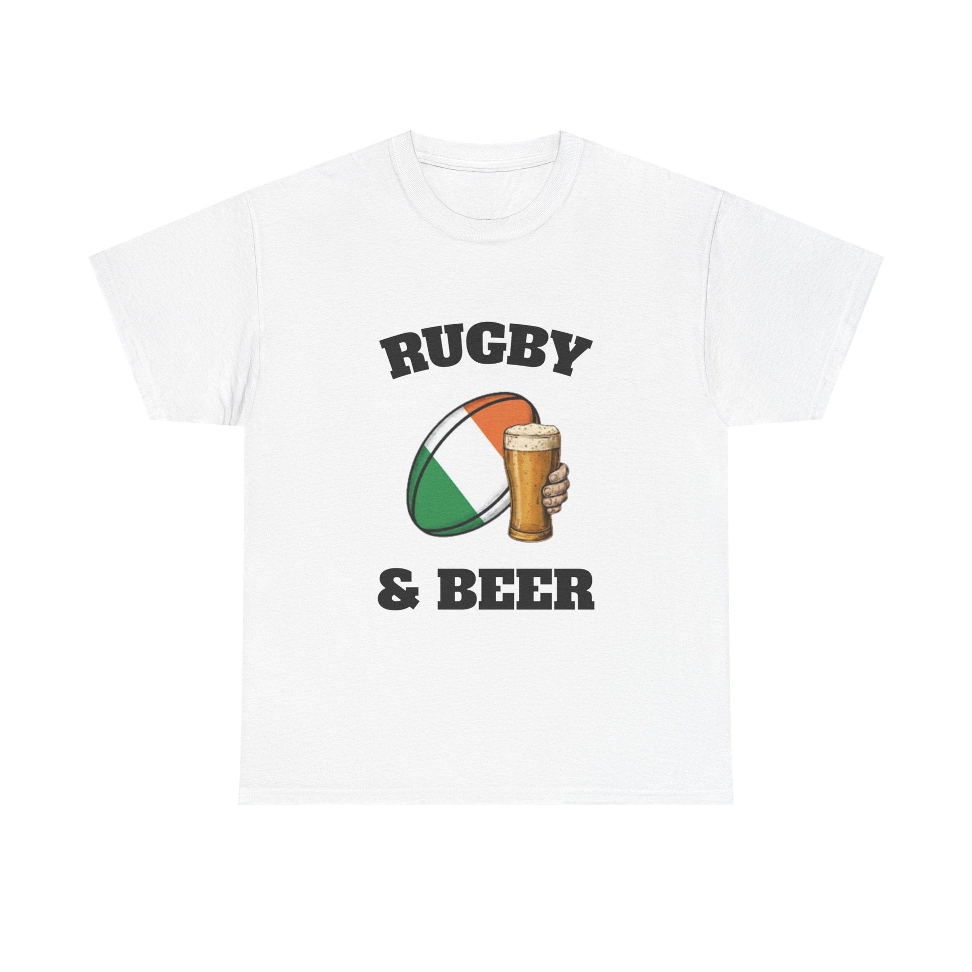 Irish Rugby & Beer T-Shirt – Perfect for Match Days, Gifts & Lads Trips - Rugby & Beer