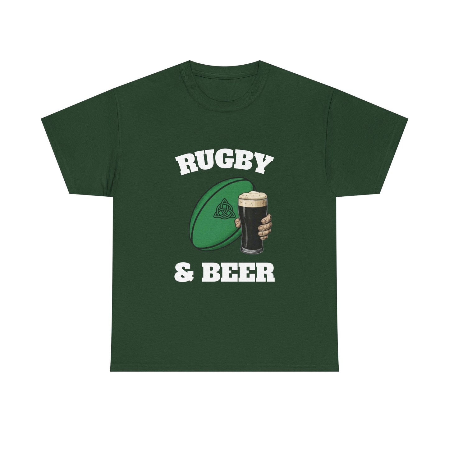 Irish Rugby & Beer T-Shirt – Perfect for Match Days, Gifts & Lads Trips - Rugby & Beer