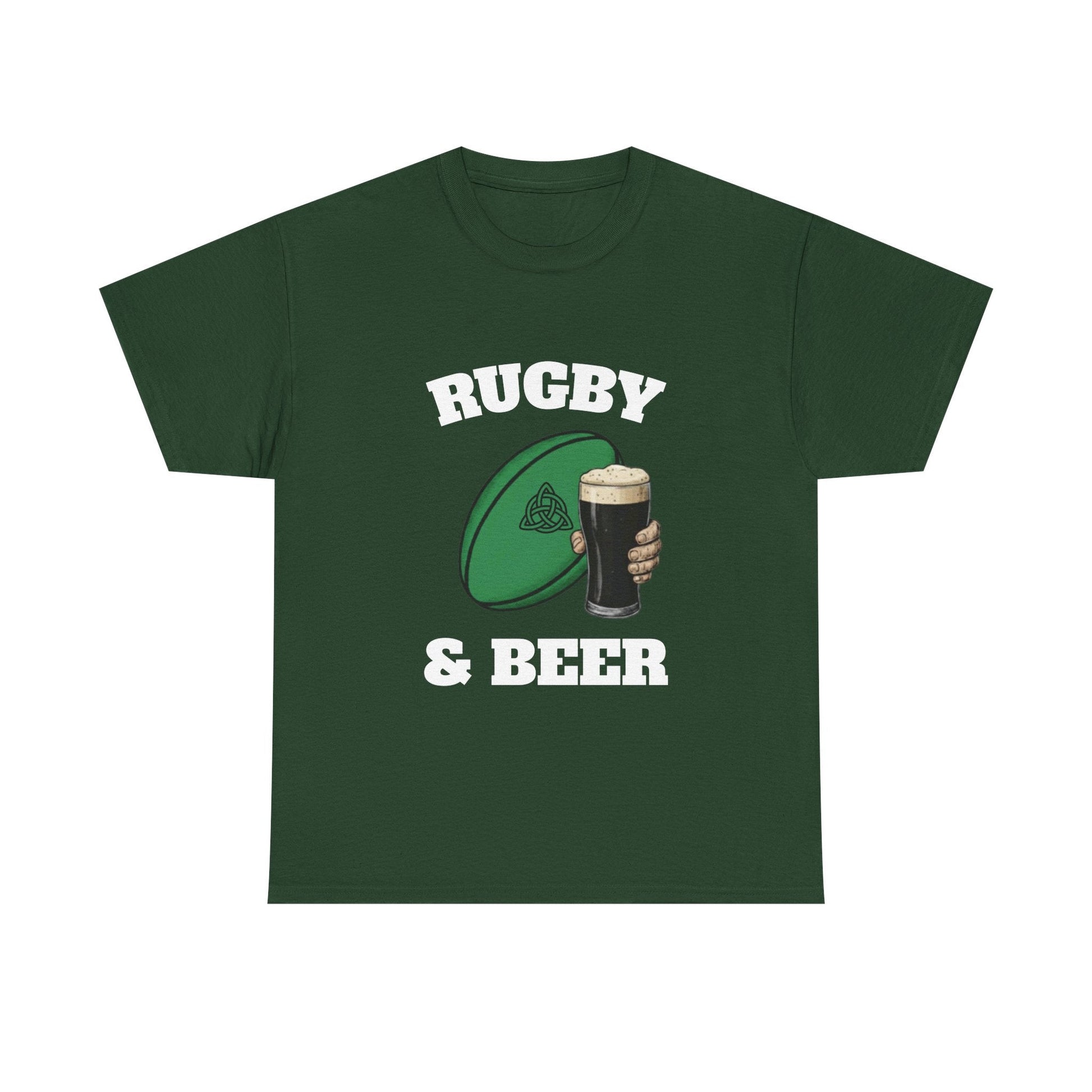 Irish Rugby & Beer T-Shirt – Perfect for Match Days, Gifts & Lads Trips - Rugby & Beer