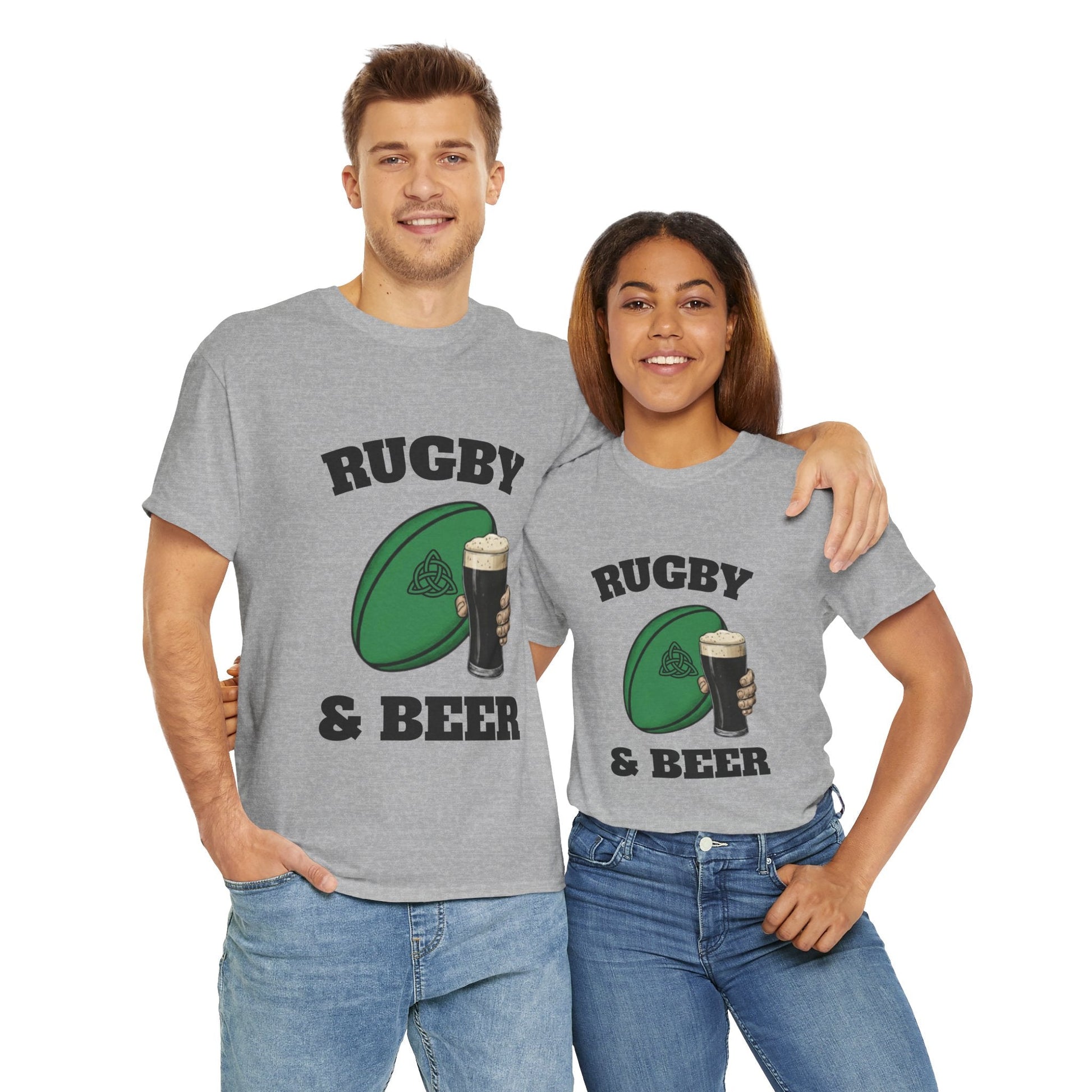 Irish Rugby & Beer T-Shirt – Perfect for Match Days, Gifts & Lads Trips - Rugby & Beer
