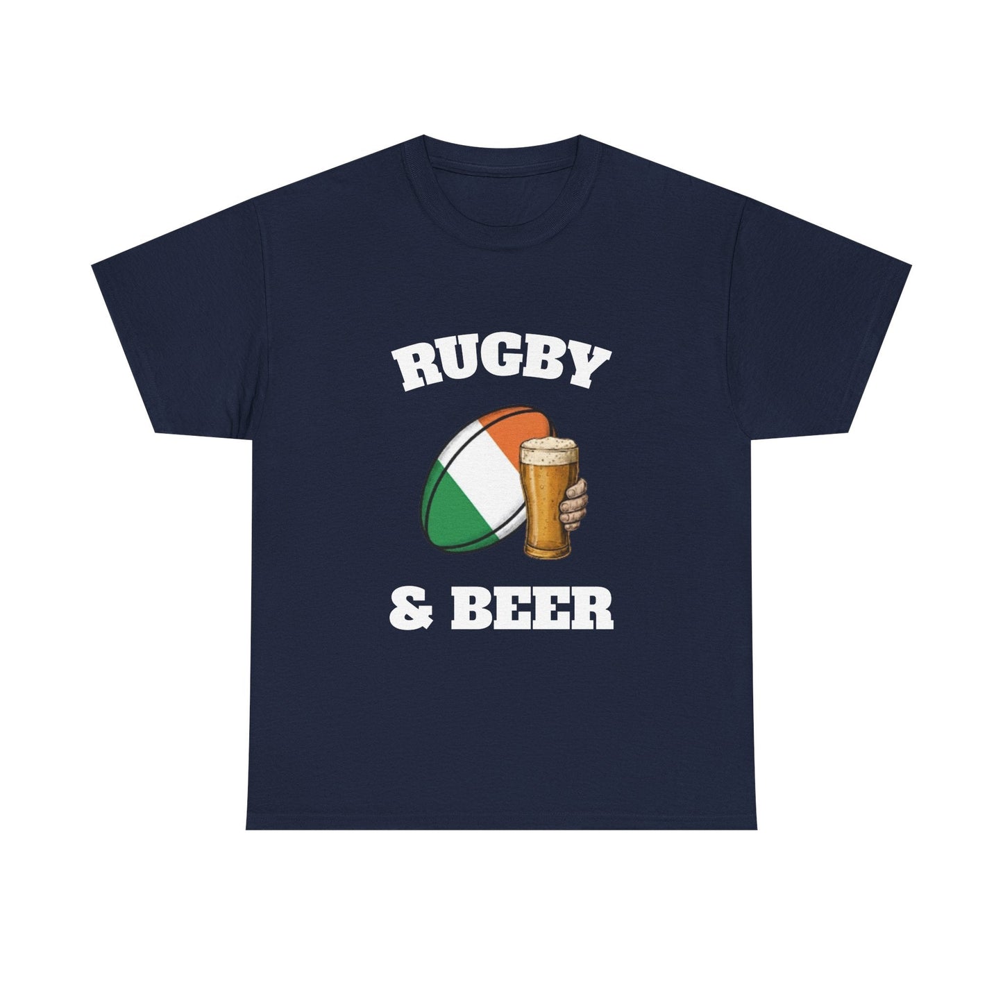 Irish Rugby & Beer T-Shirt – Perfect for Match Days, Gifts & Lads Trips - Rugby & Beer