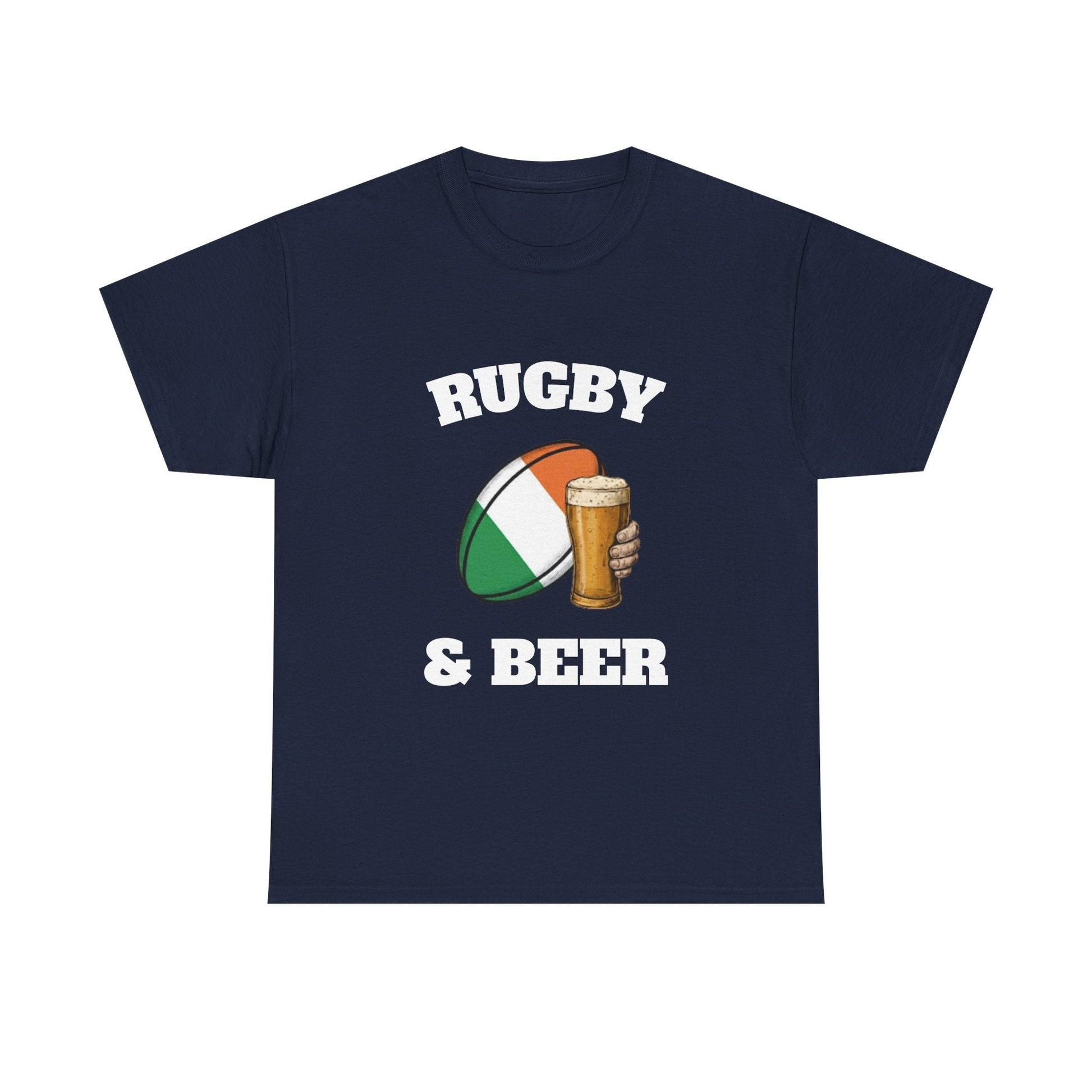 Irish Rugby & Beer T-Shirt – Perfect for Match Days, Gifts & Lads Trips - Rugby & Beer