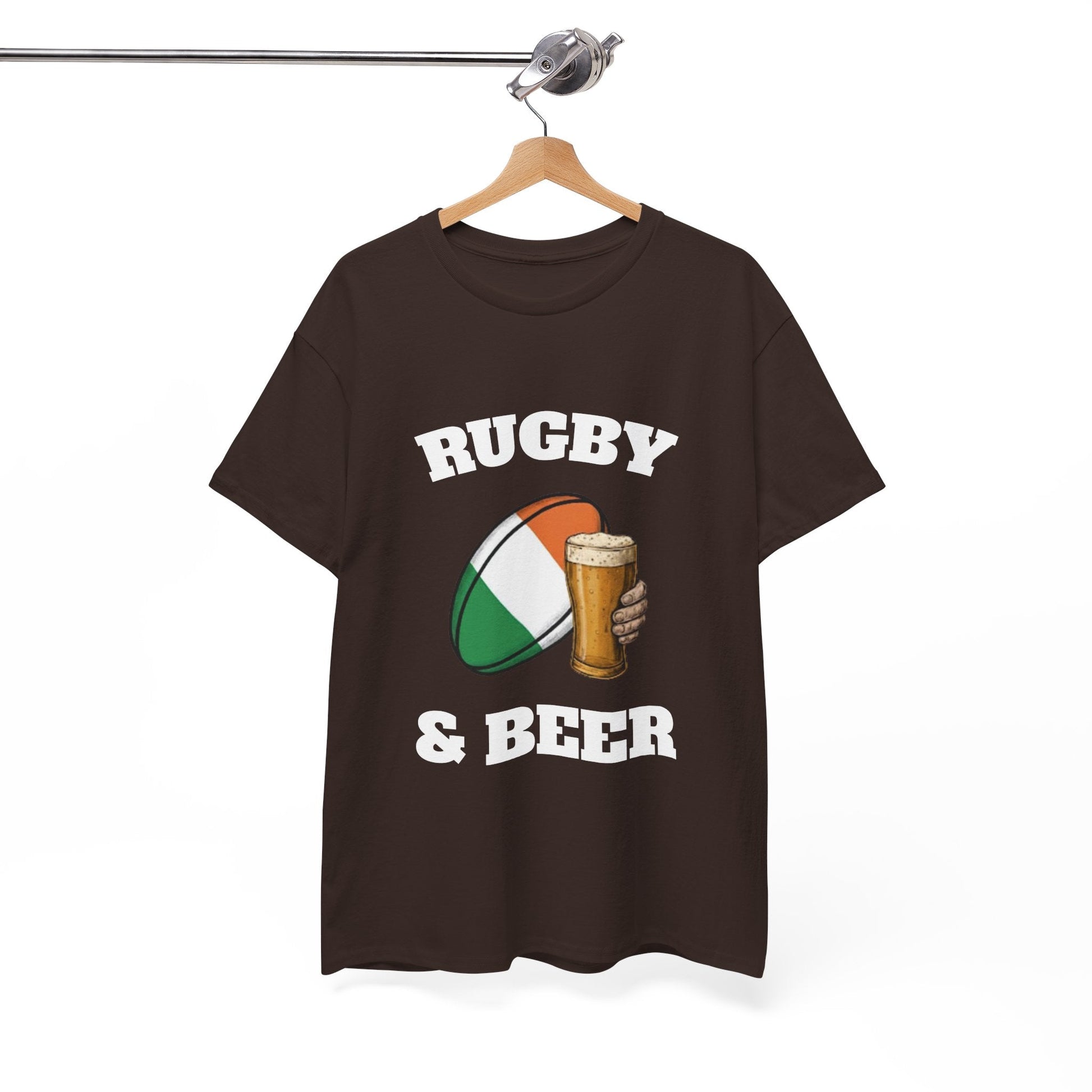 Irish Rugby & Beer T-Shirt – Perfect for Match Days, Gifts & Lads Trips - Rugby & Beer