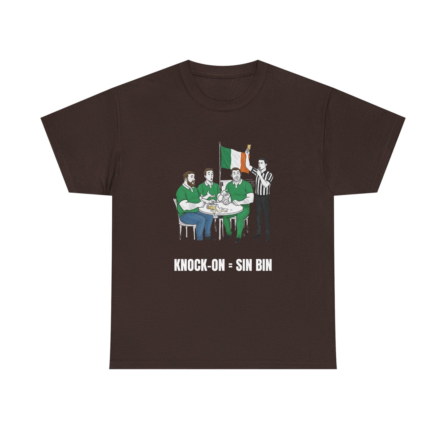 Irish Rugby & Beer T-Shirt – Yellow Card Pint Spill | Funny Rugby Fans Tee - Rugby & Beer